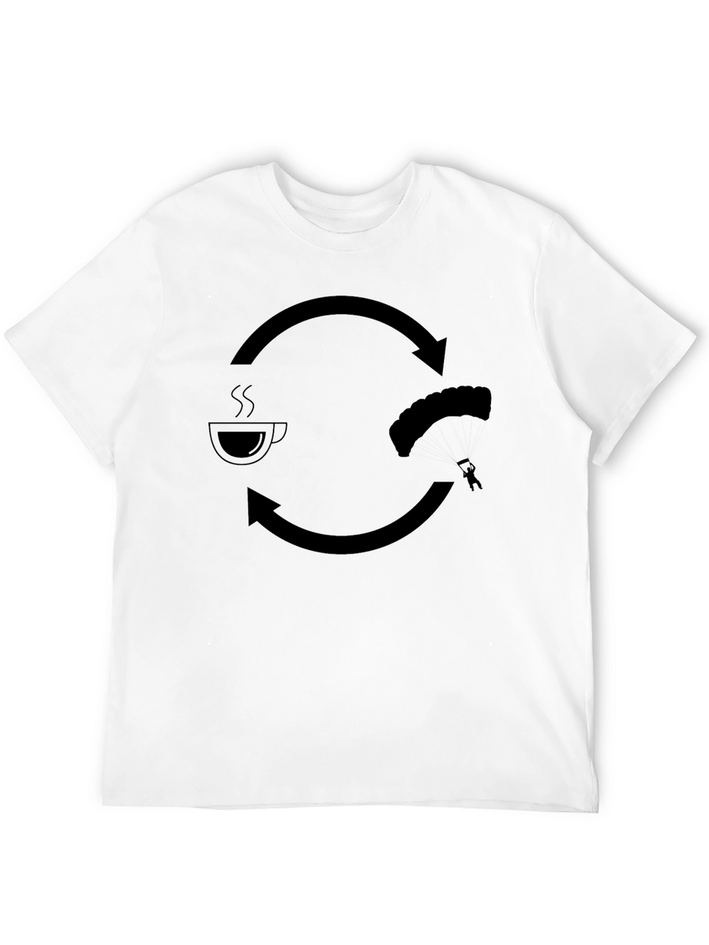 Coffee & Skydiving Mens Graphic T-Shirt