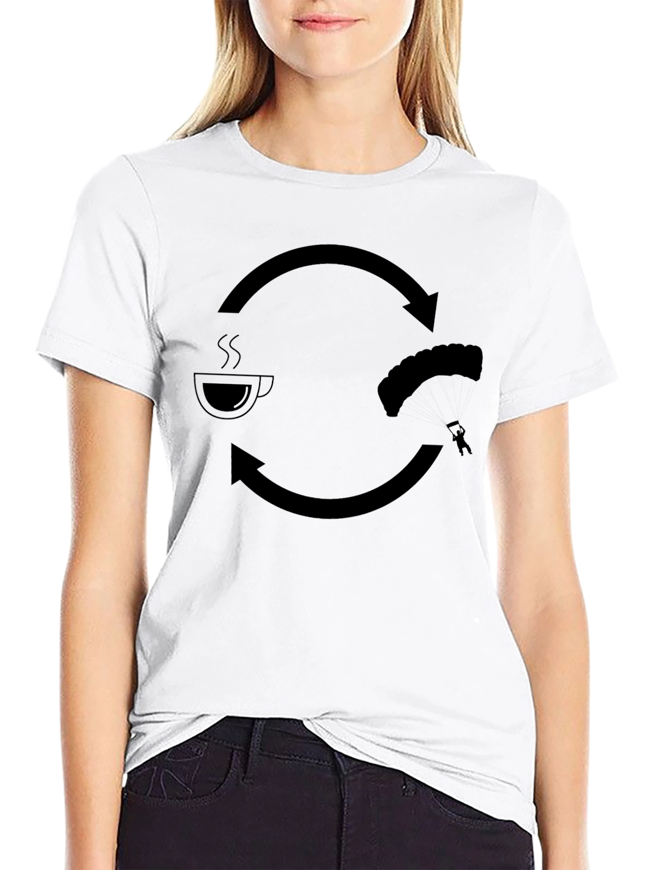 Coffee & Skydiving Mens Graphic T-Shirt