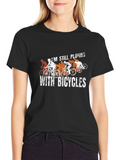 Still Playing With Bicycles Black T-Shirt