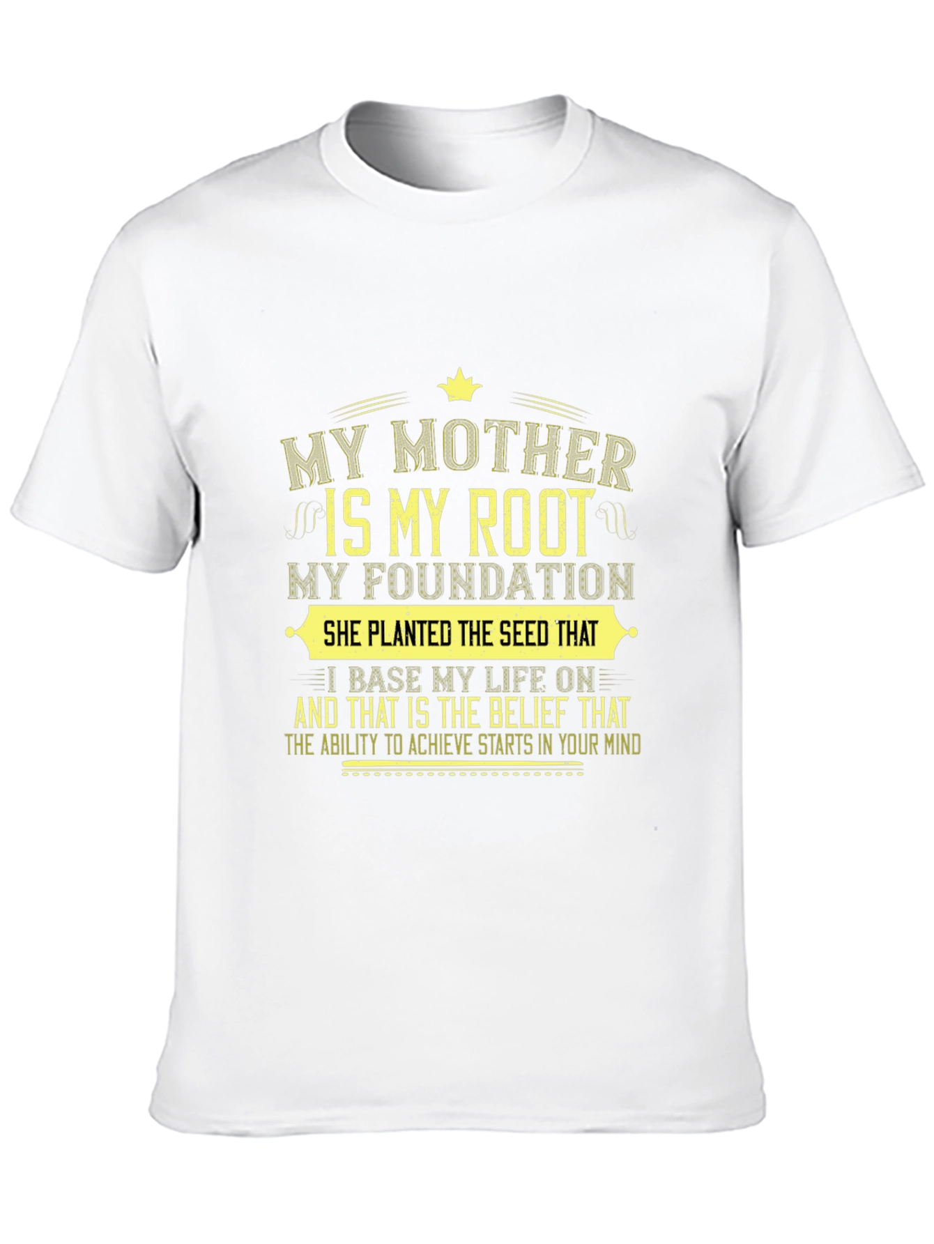 My Mother My Root Black Graphic T-Shirt