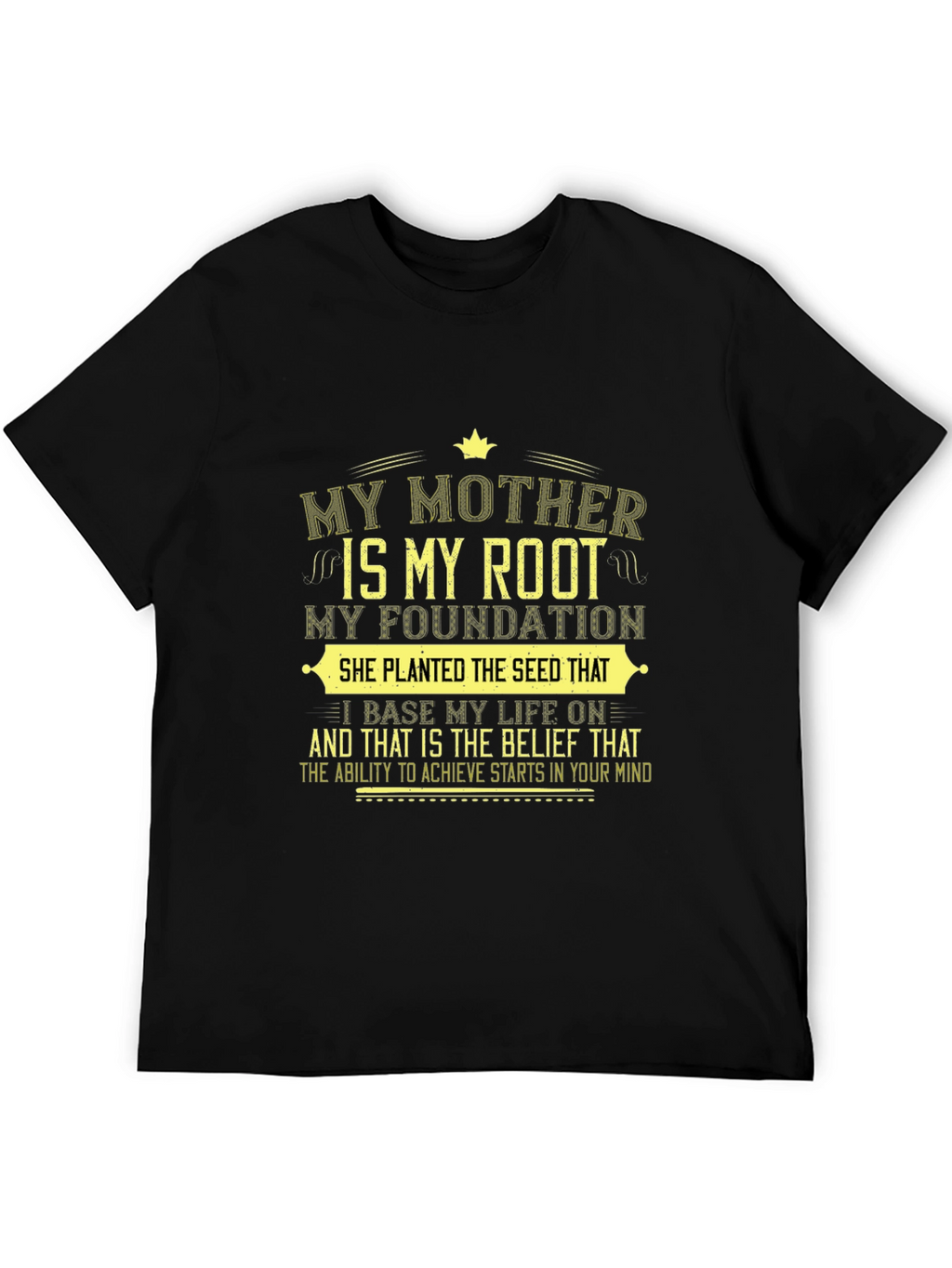 My Mother My Root Black Graphic T-Shirt