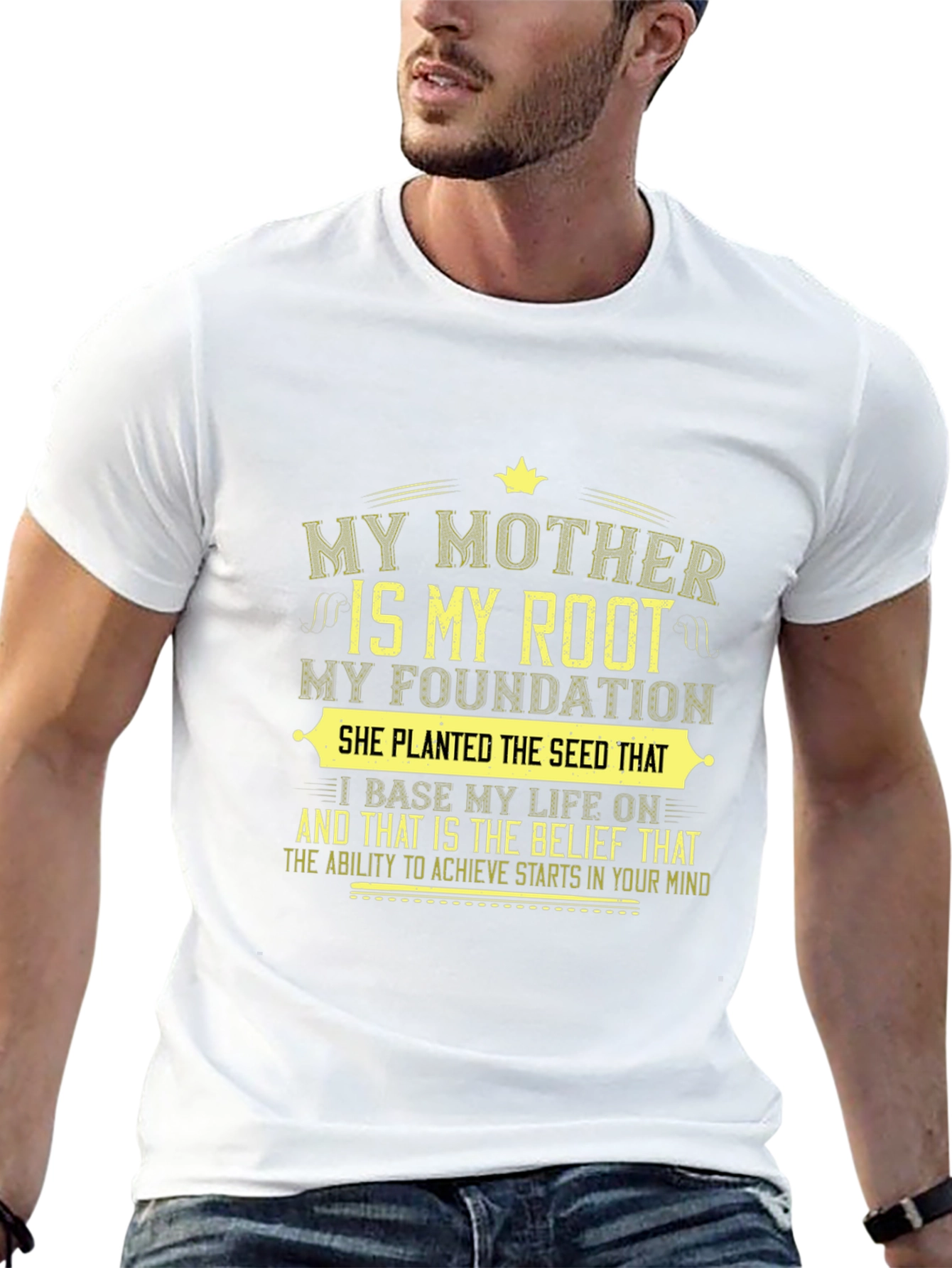 My Mother My Root Black Graphic T-Shirt
