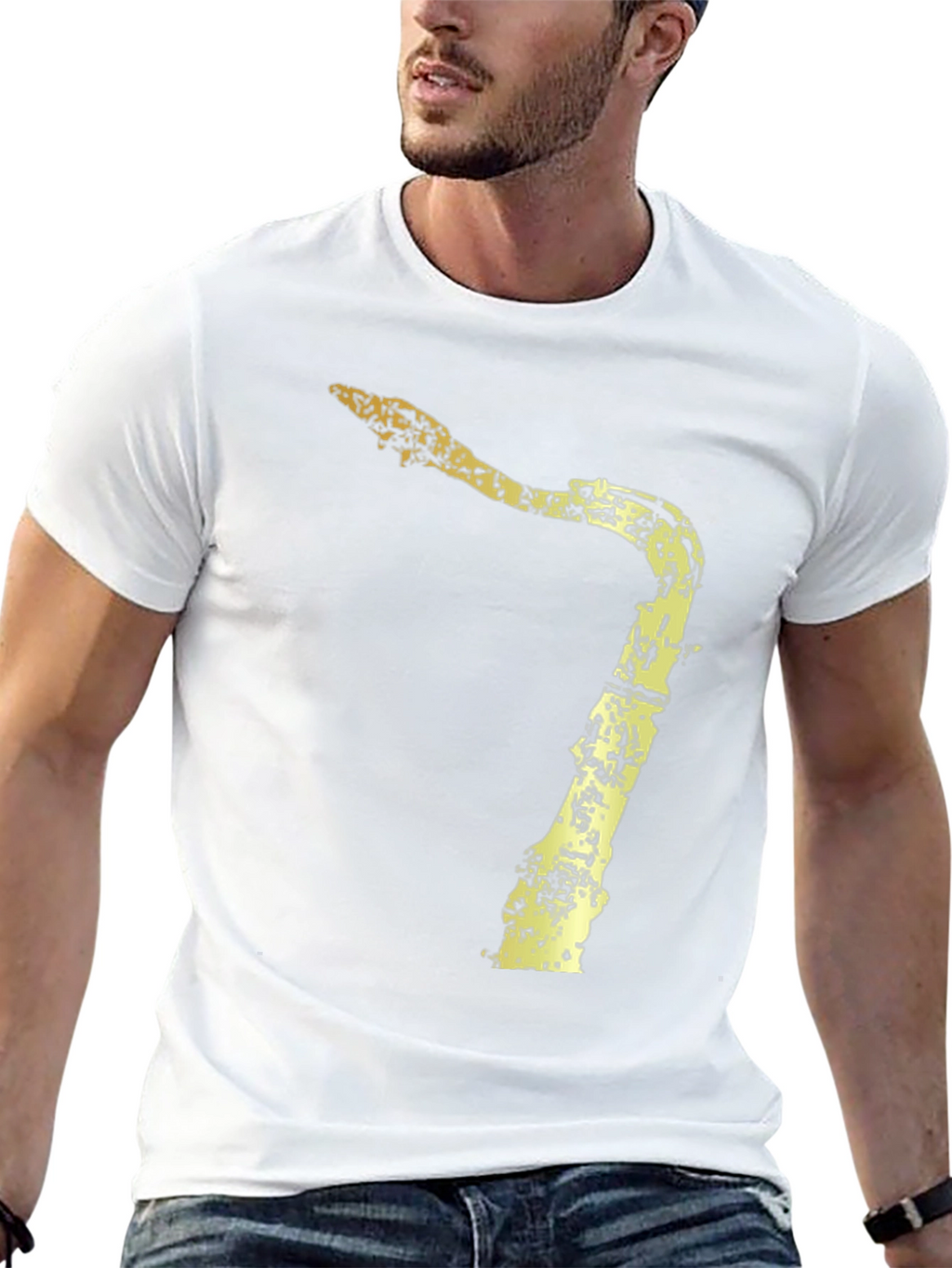 Black Saxophone Graphic Tee