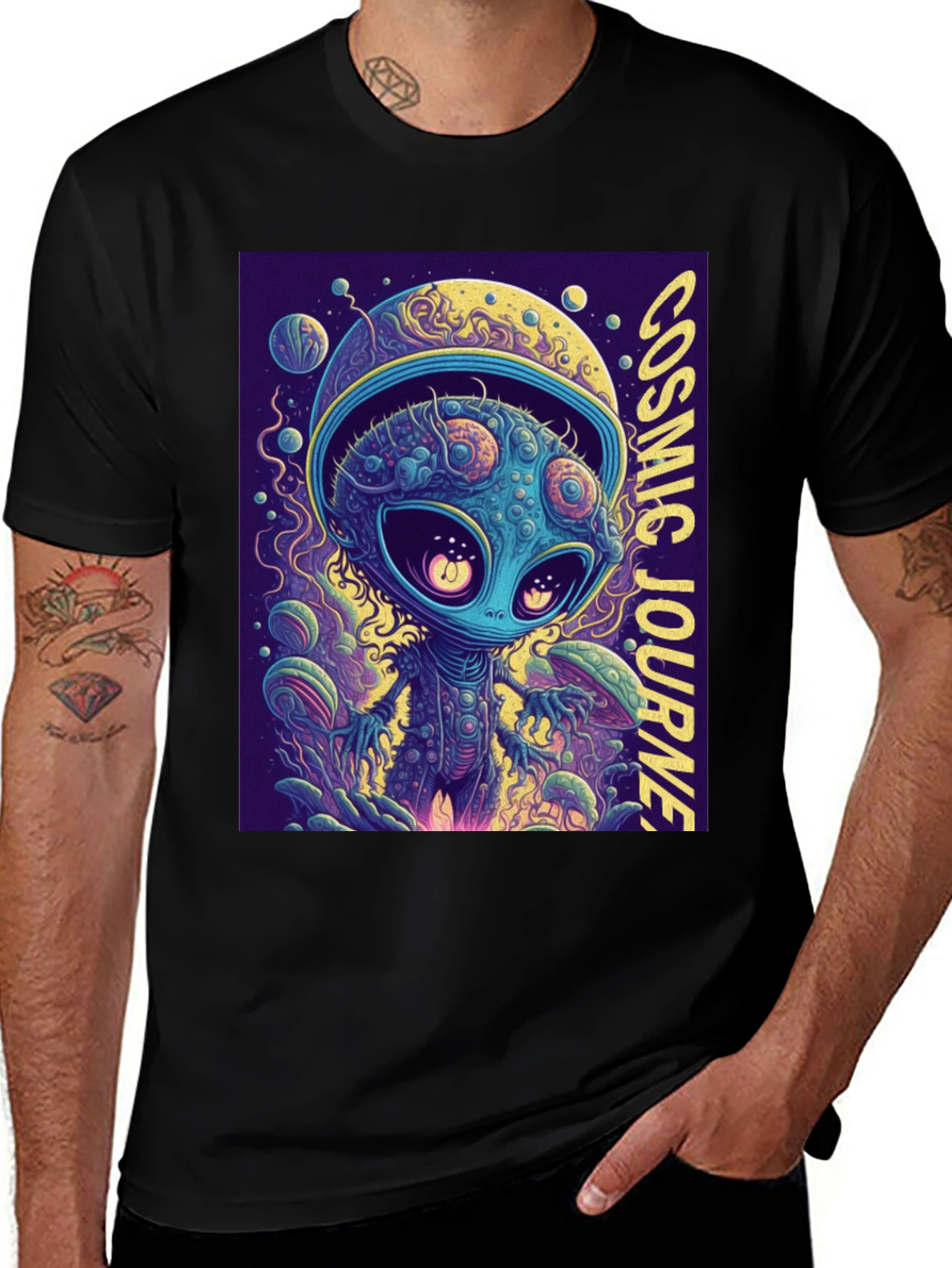 Cosmic Alien Journey Graphic Tee