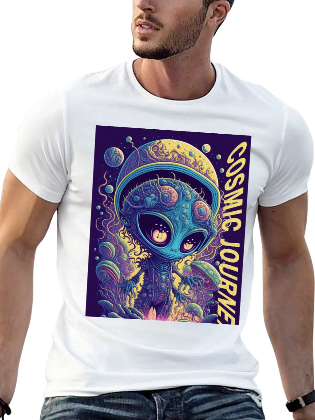 Cosmic Alien Journey Graphic Tee
