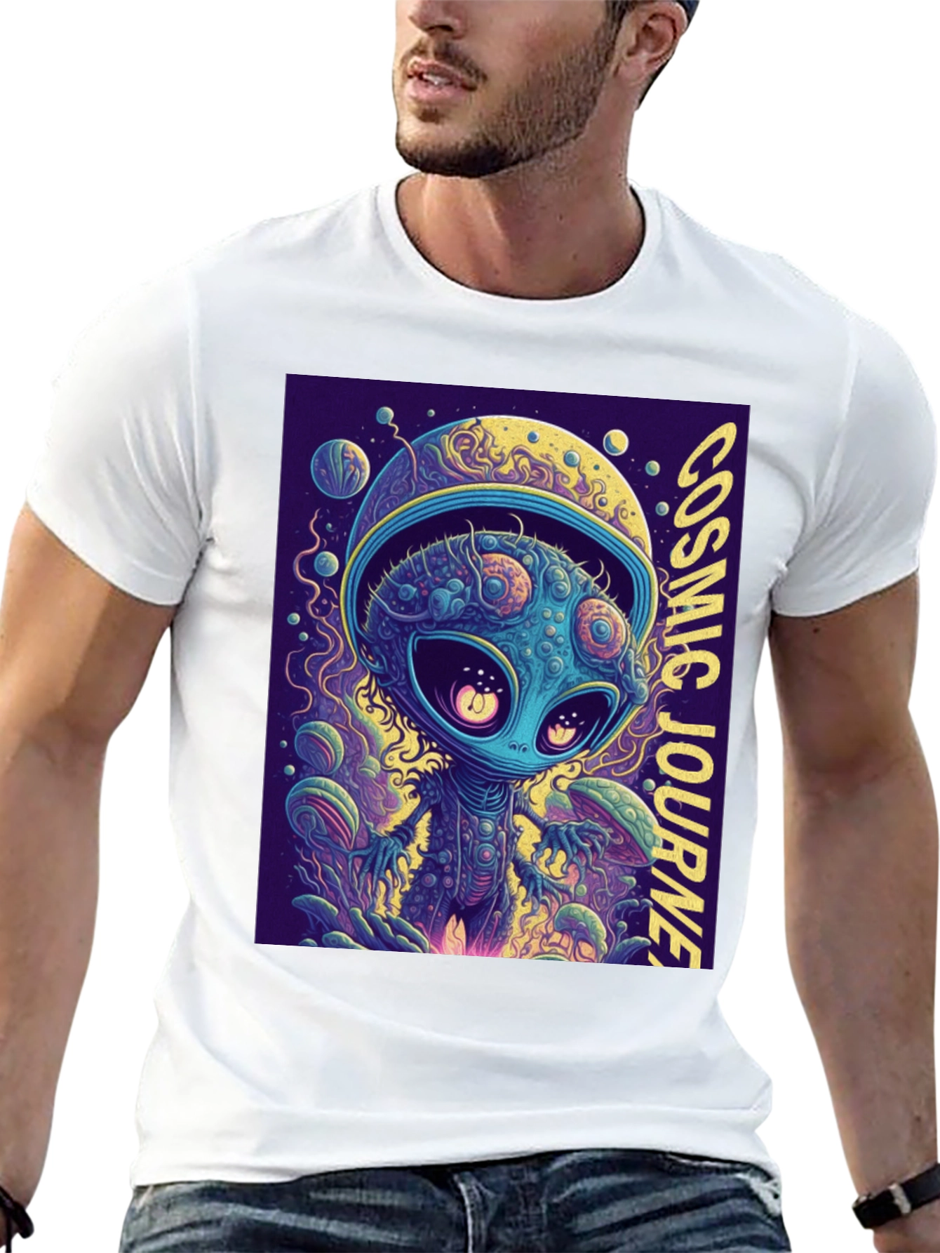 Cosmic Alien Journey Graphic Tee
