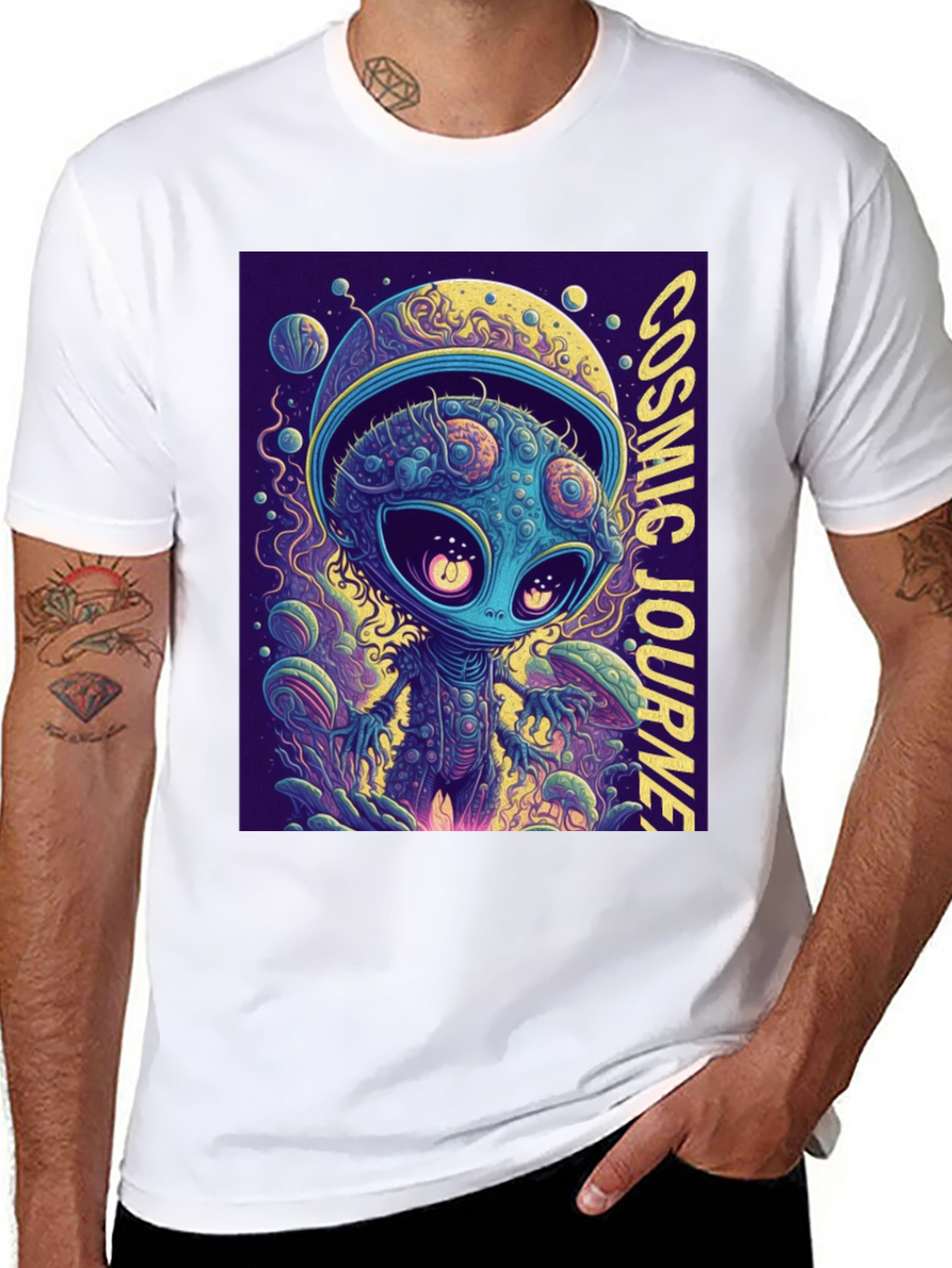 Cosmic Alien Journey Graphic Tee