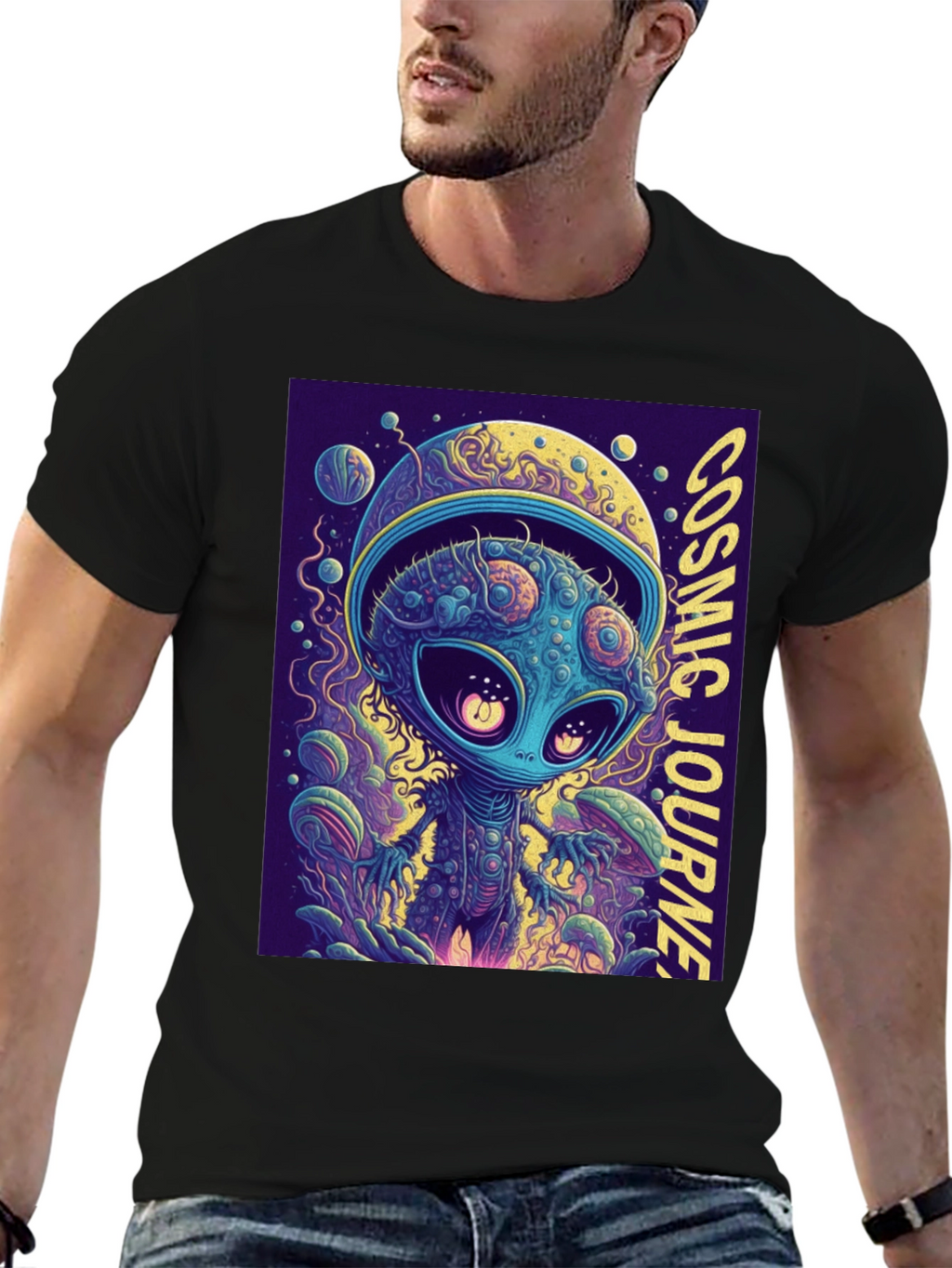 Cosmic Alien Journey Graphic Tee
