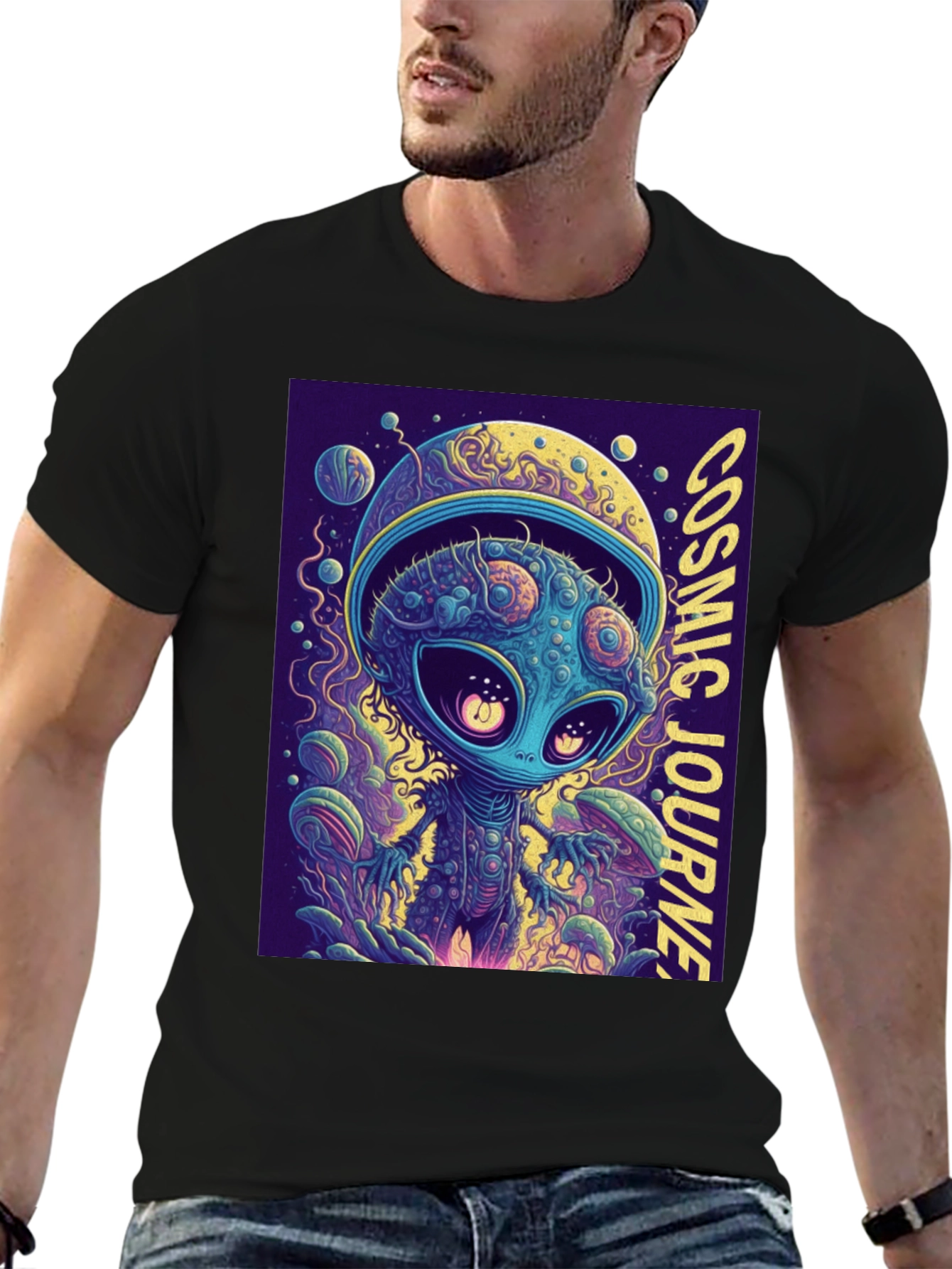 Cosmic Alien Journey Graphic Tee