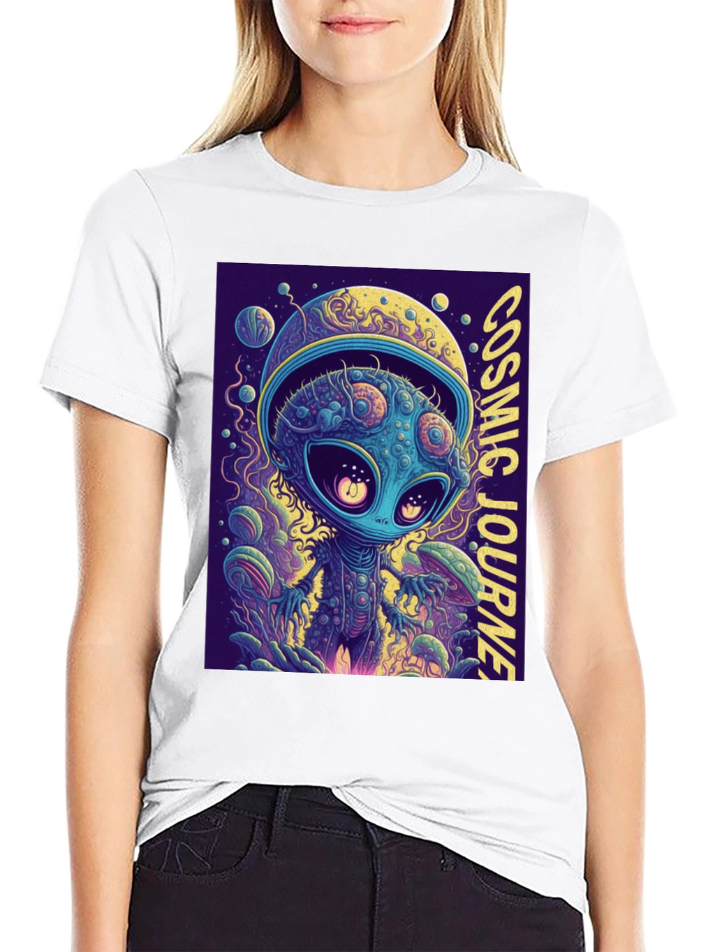 Cosmic Alien Journey Graphic Tee