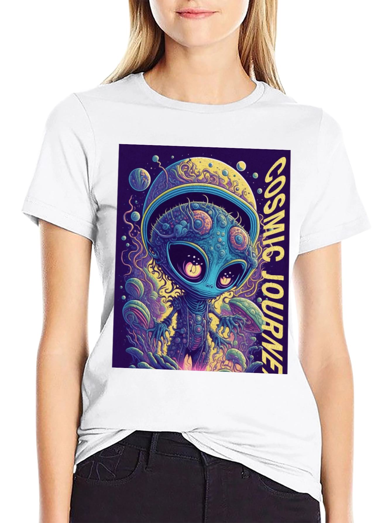 Cosmic Alien Journey Graphic Tee