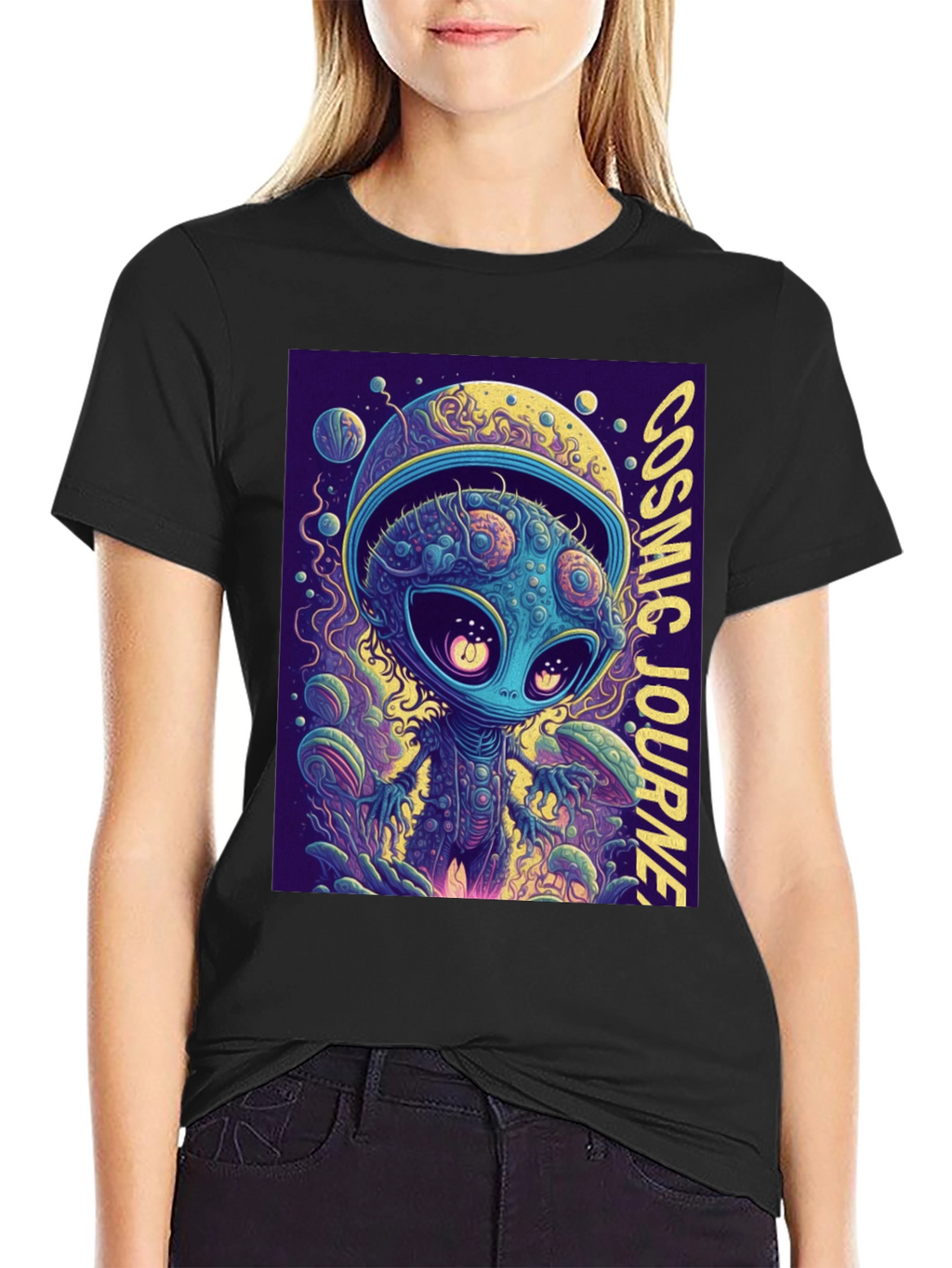 Cosmic Alien Journey Graphic Tee