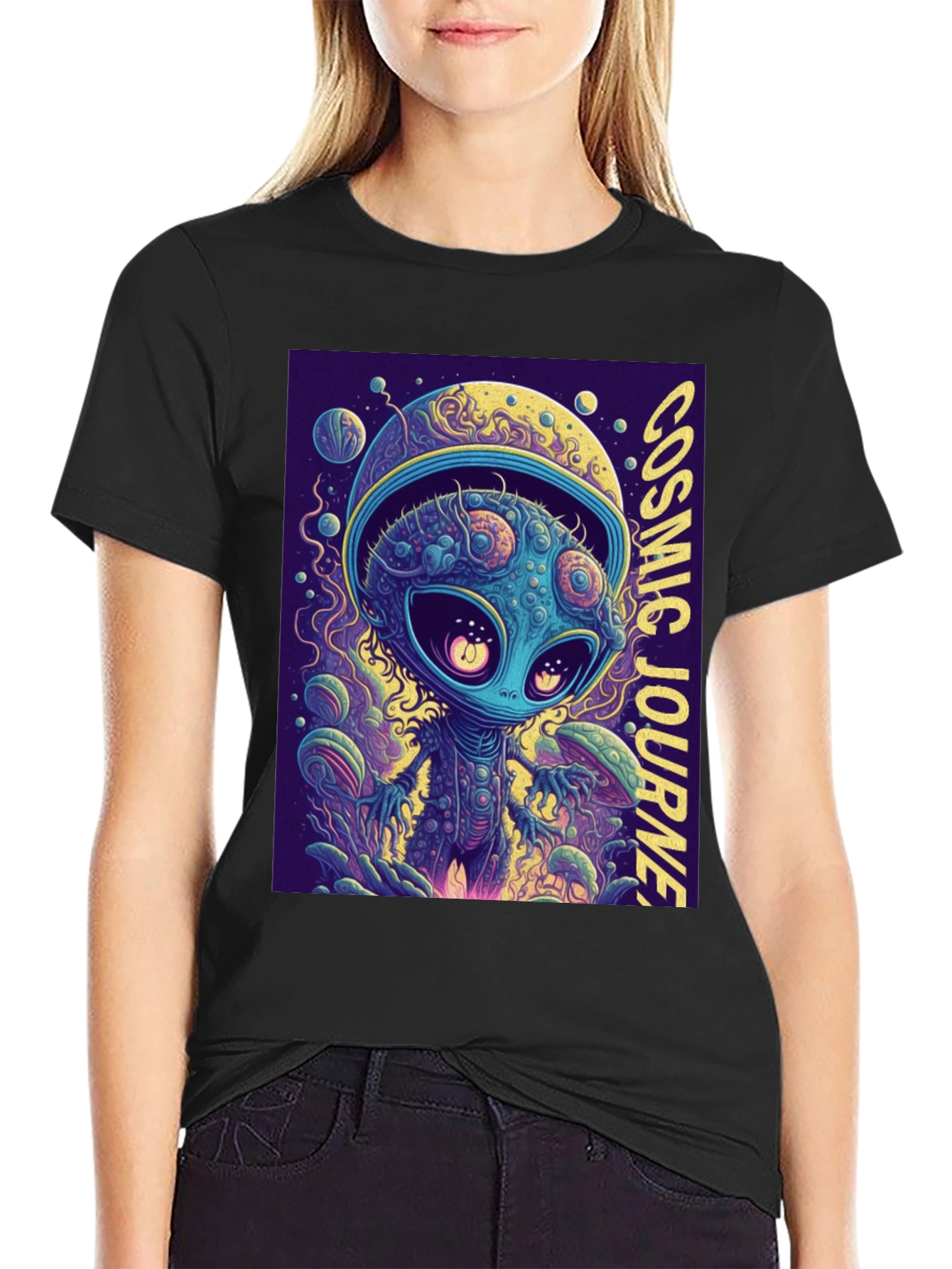 Cosmic Alien Journey Graphic Tee