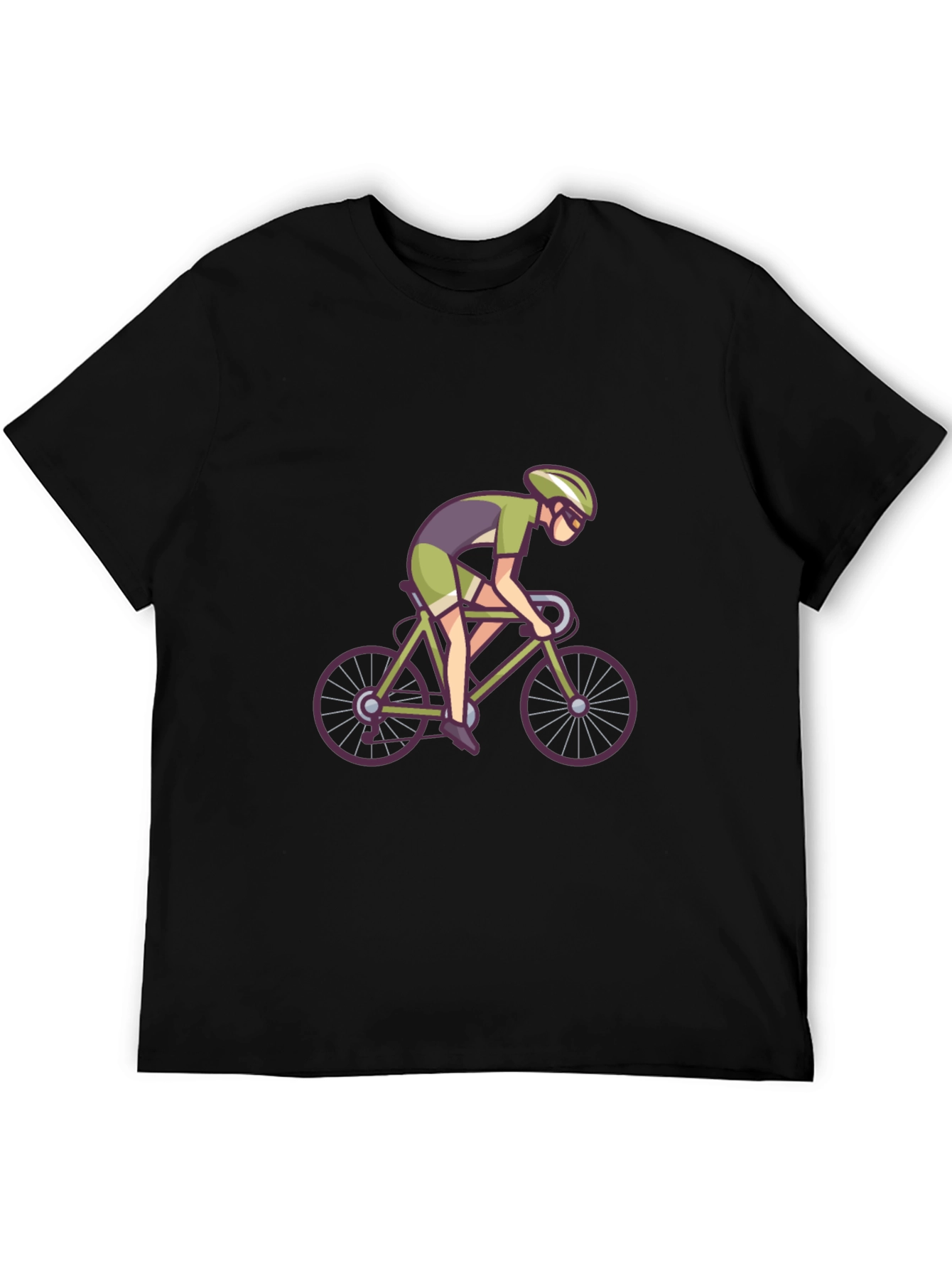Cyclist Graphic Tee - Sporty Black T-Shirt