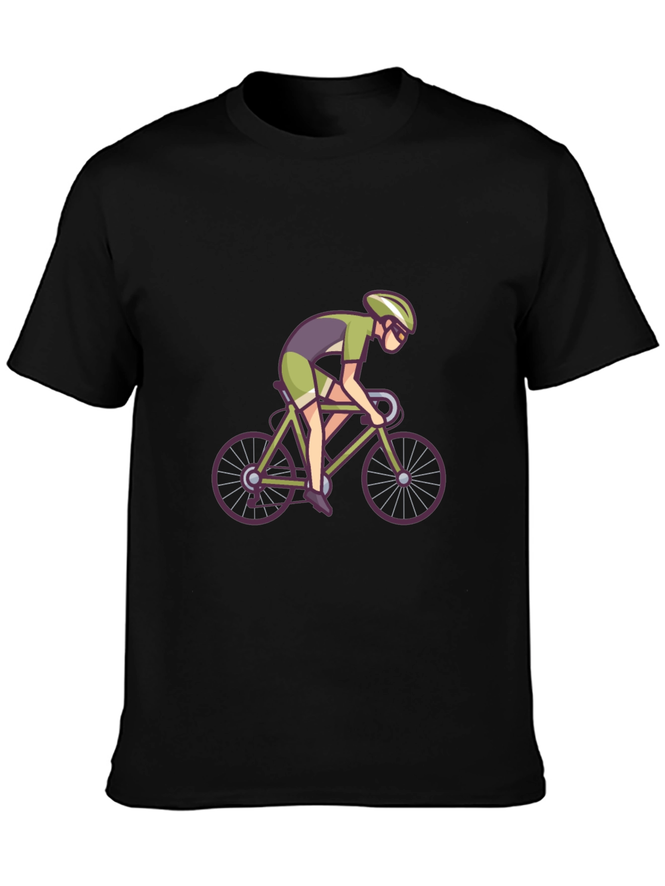 Cyclist Graphic Tee - Sporty Black T-Shirt