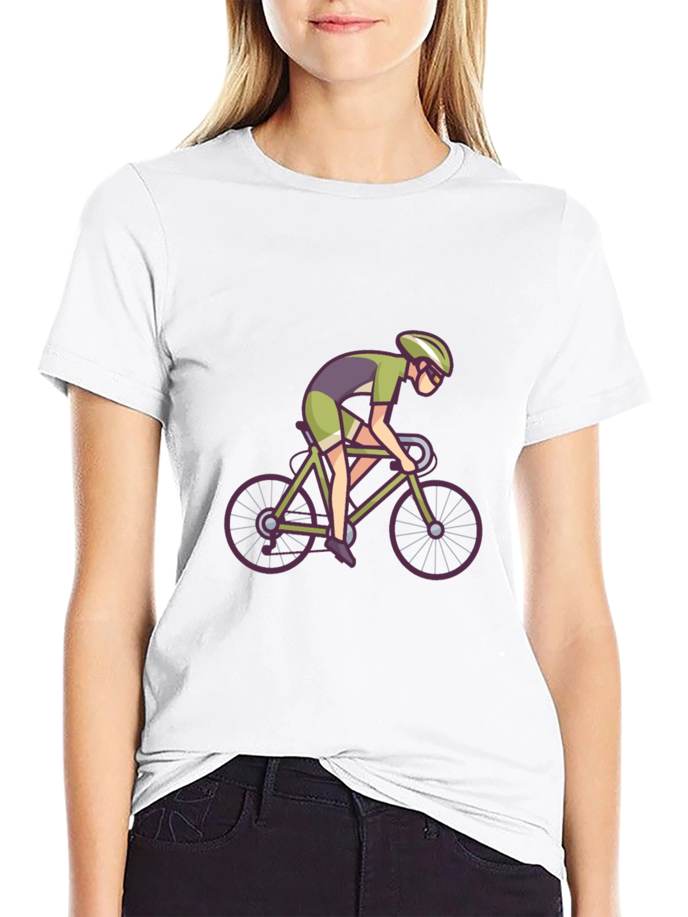 Cyclist Graphic Tee - Sporty Black T-Shirt
