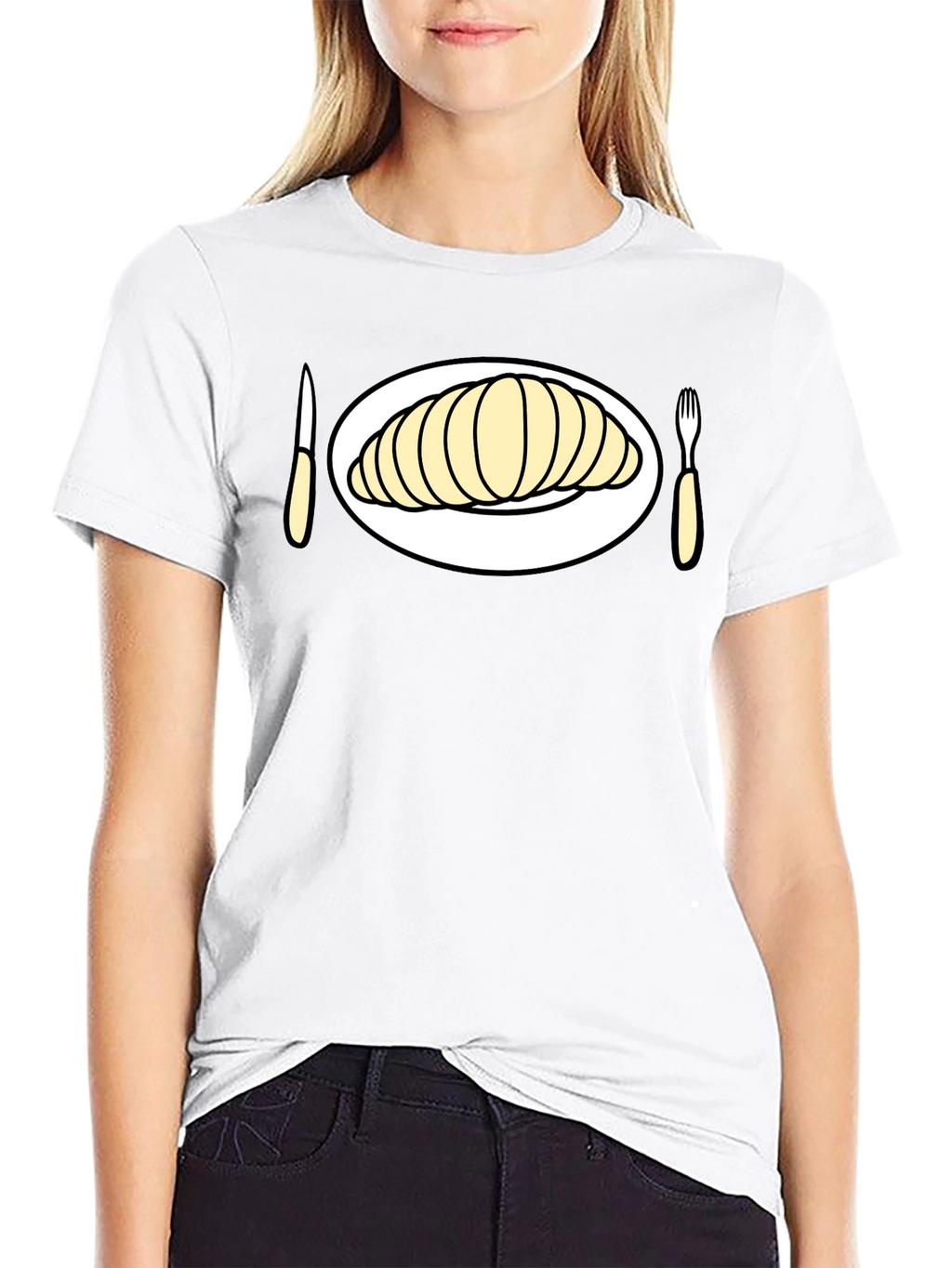 Croissant Time! Graphic Tee for Foodies