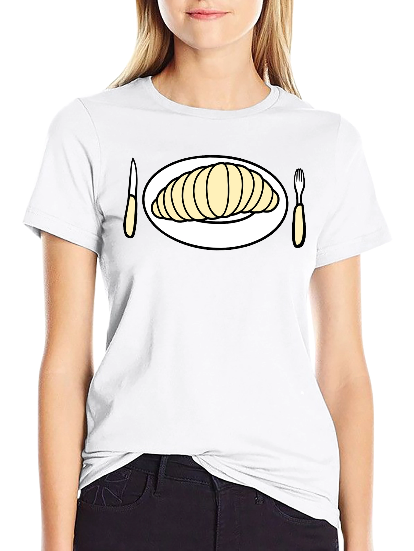 Croissant Time! Graphic Tee for Foodies