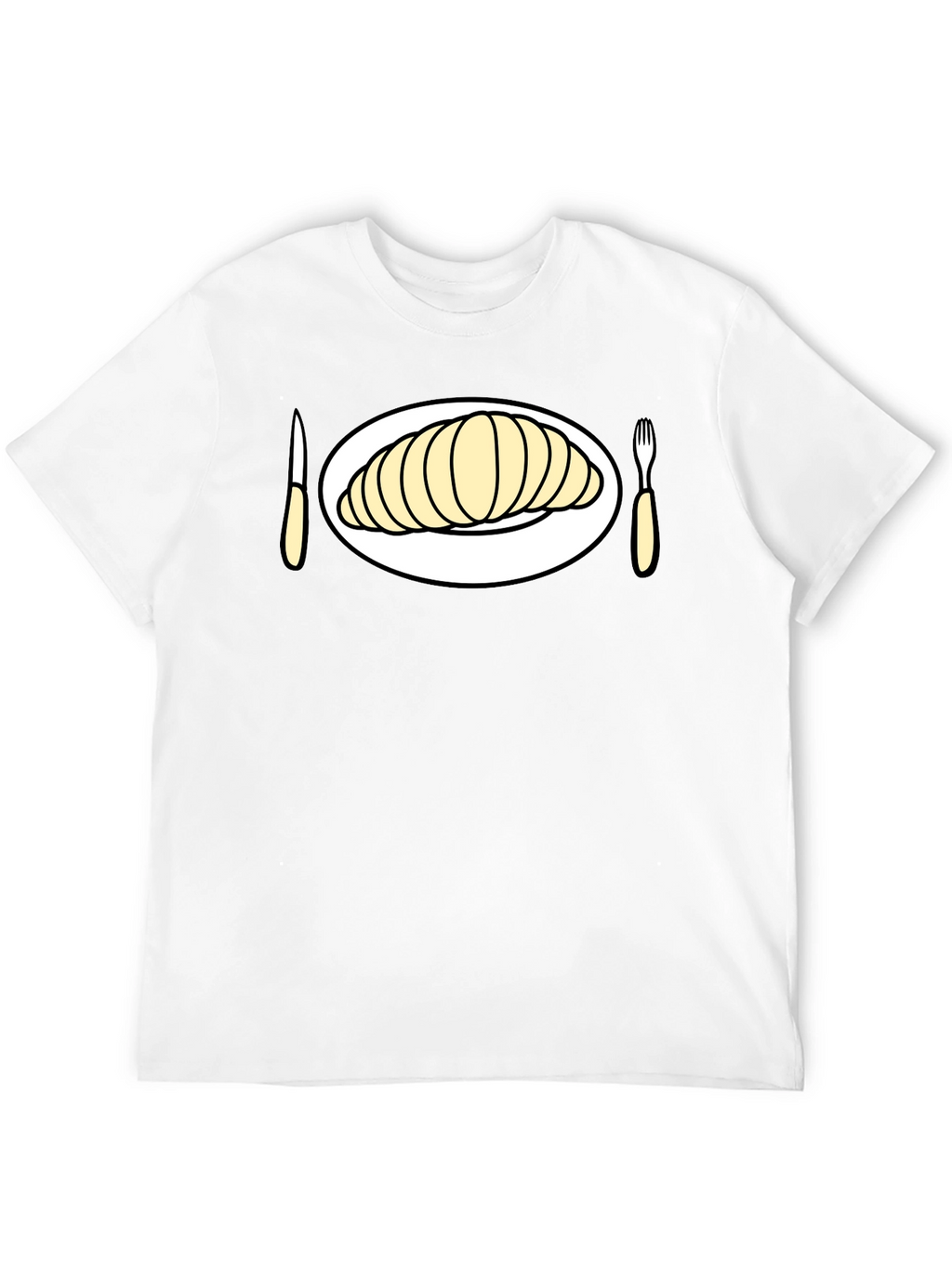 Croissant Time! Graphic Tee for Foodies