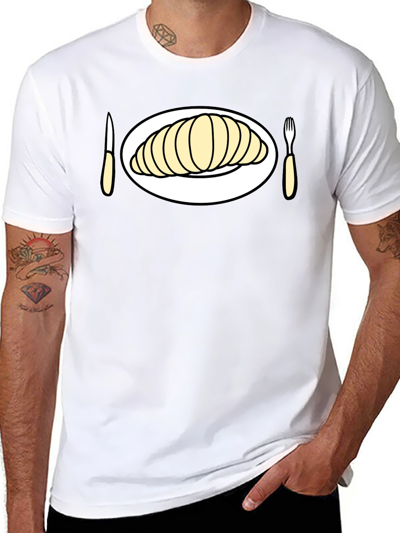 Croissant Time! Graphic Tee for Foodies