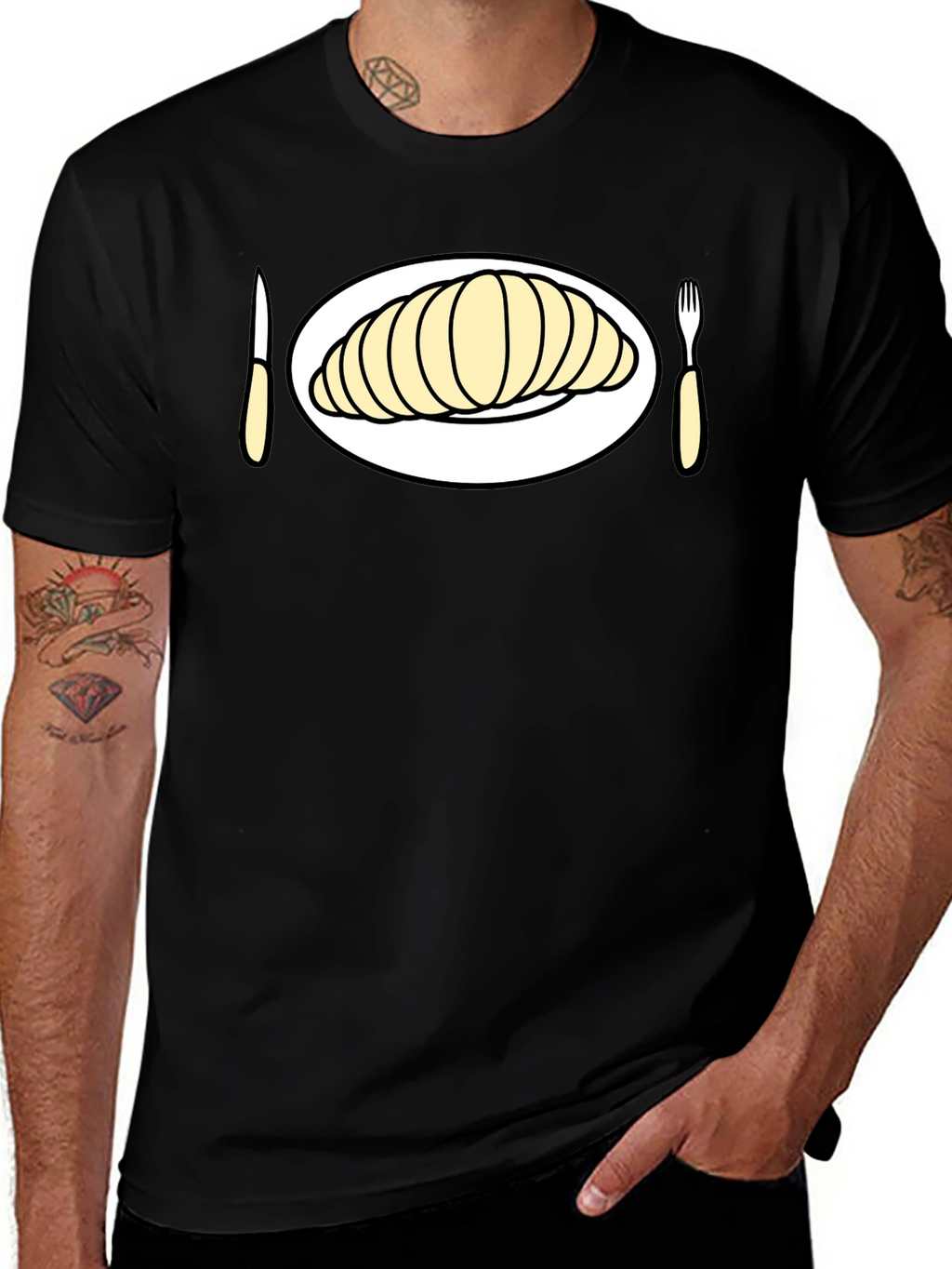 Croissant Time! Graphic Tee for Foodies