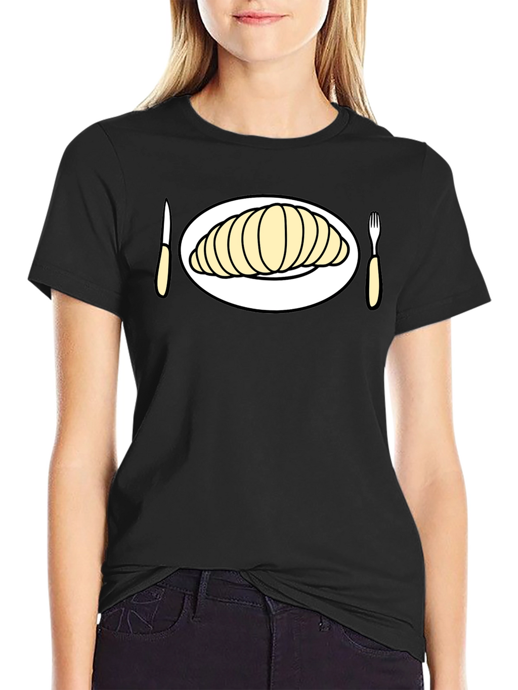 Croissant Time! Graphic Tee for Foodies