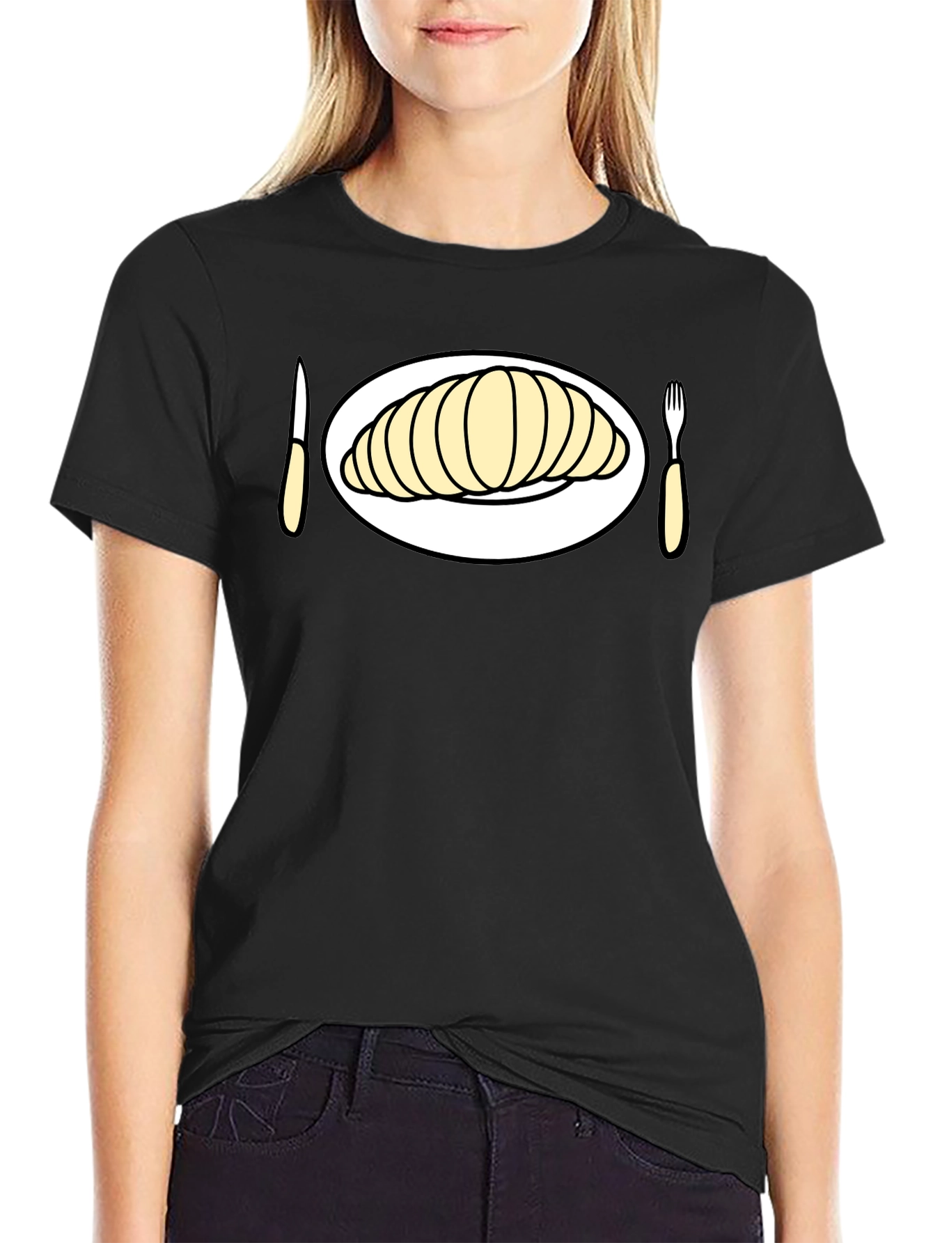 Croissant Time! Graphic Tee for Foodies