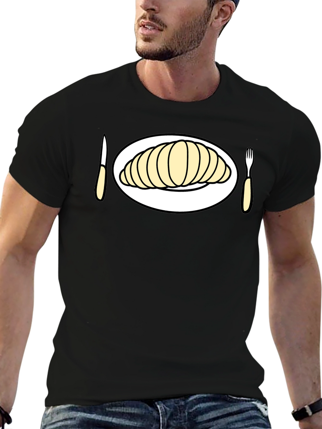 Croissant Time! Graphic Tee for Foodies