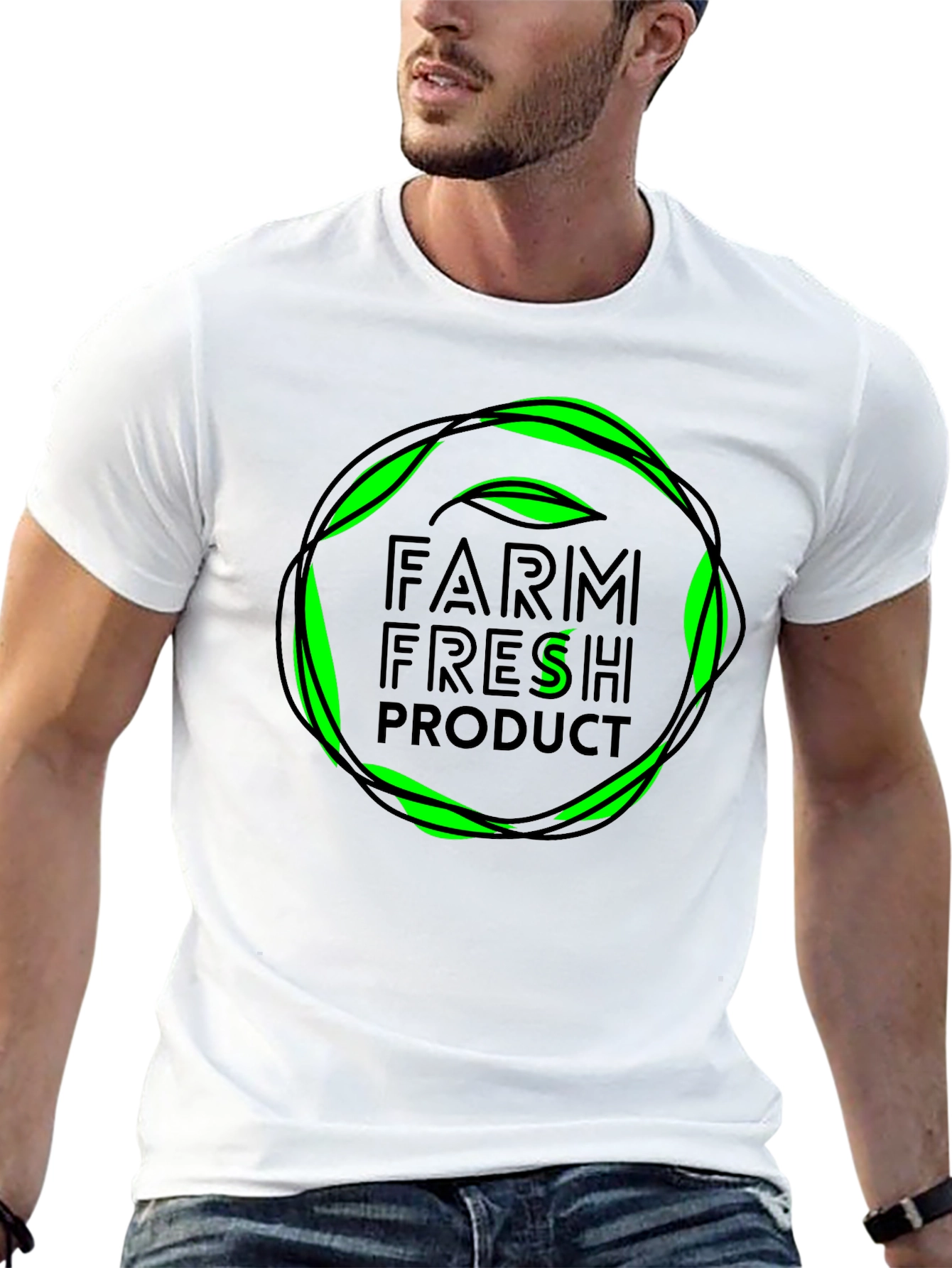 Farm Fresh Product T-Shirt - Green Design