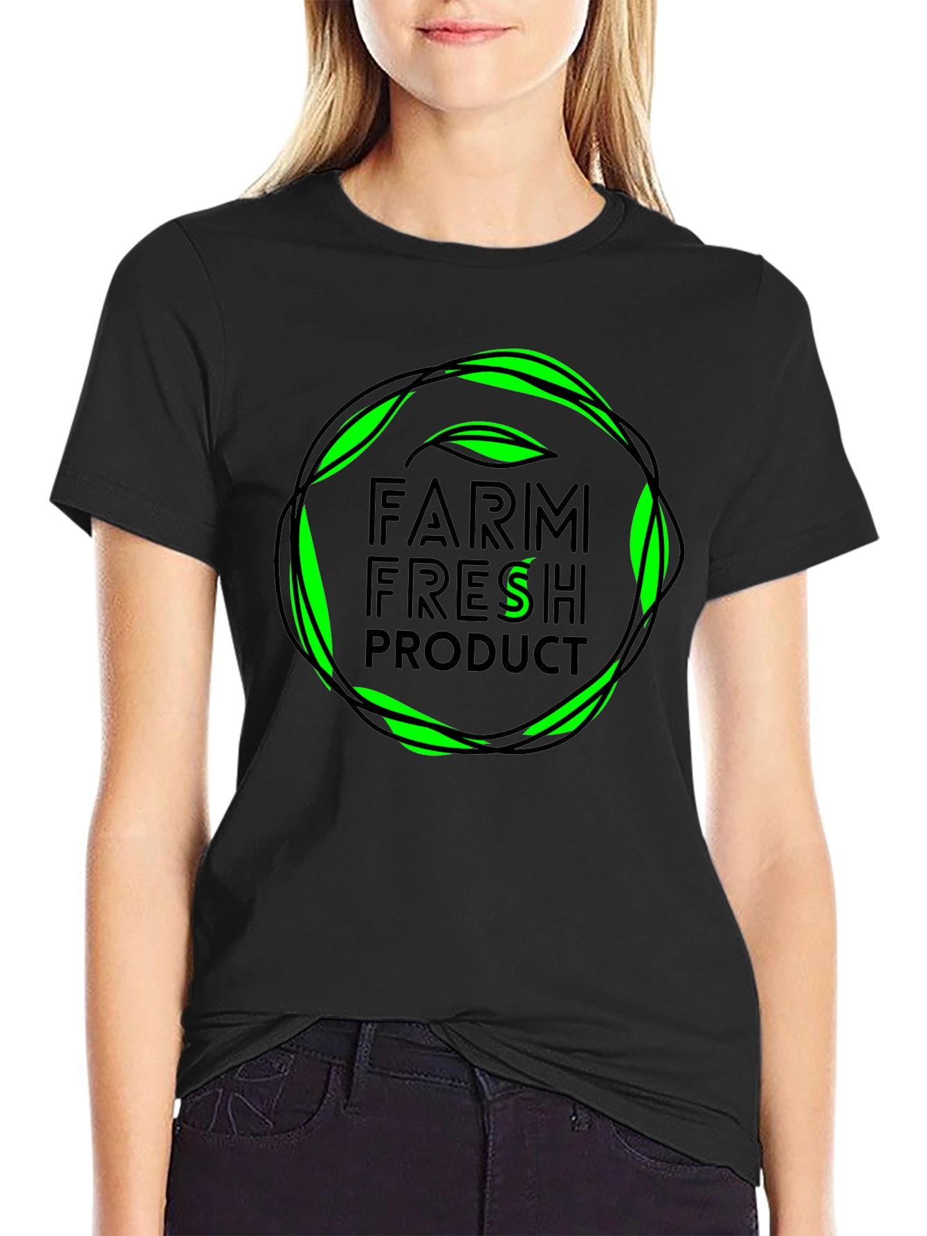 Farm Fresh Product T-Shirt - Green Design
