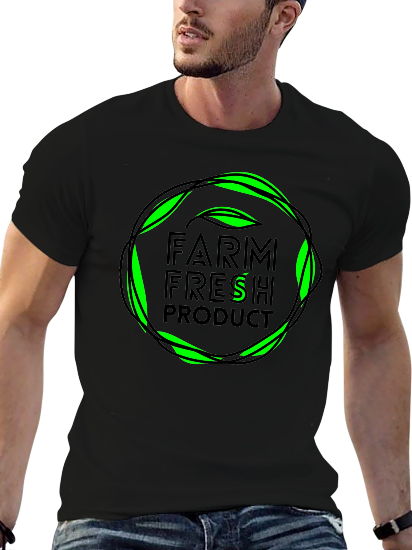 Farm Fresh Product T-Shirt - Green Design