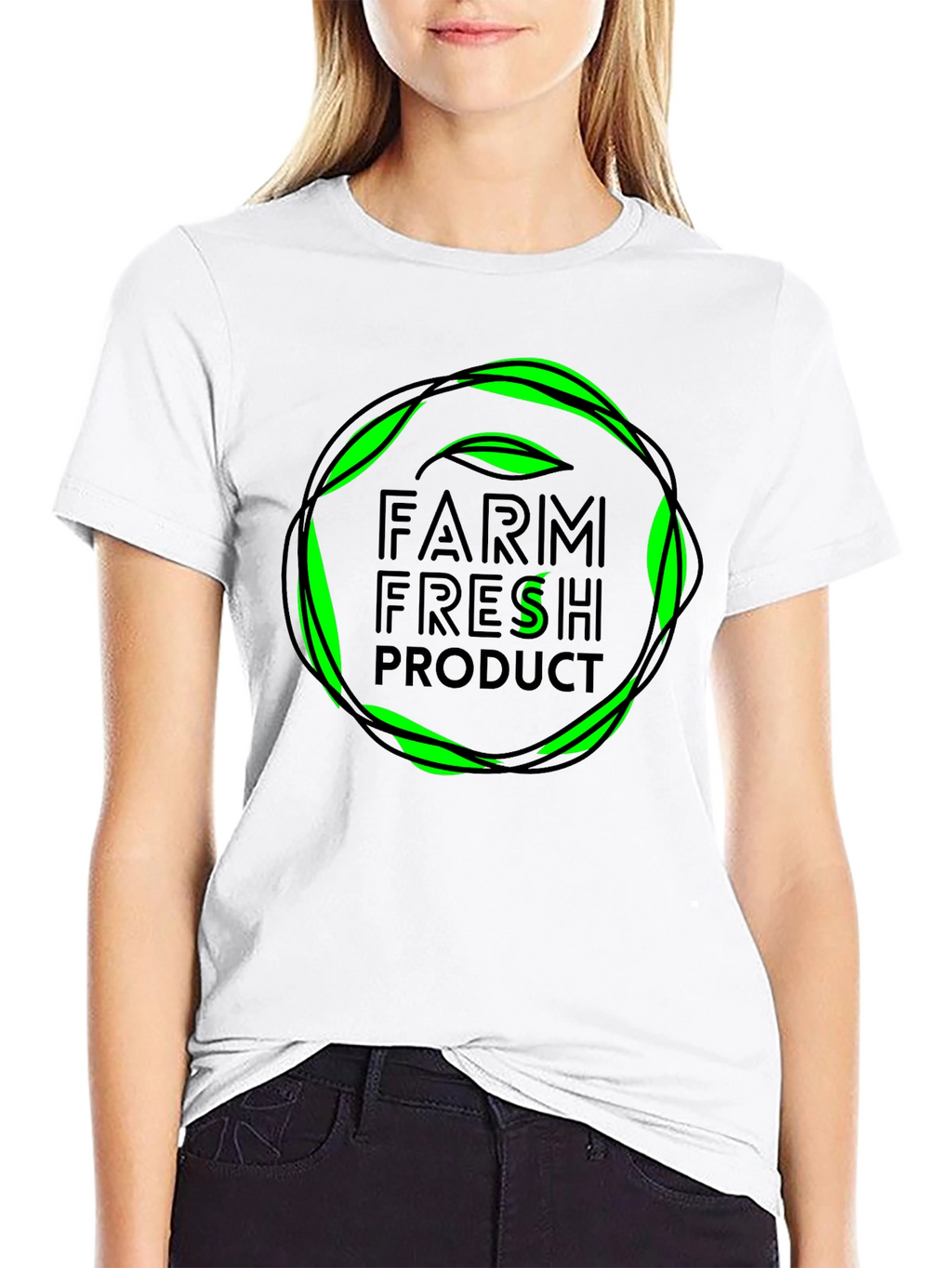 Farm Fresh Product T-Shirt - Green Design