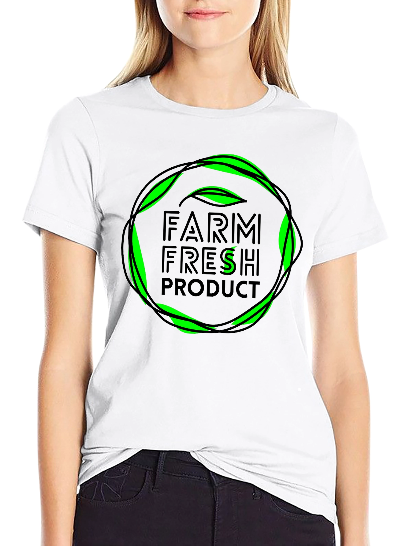 Farm Fresh Product T-Shirt - Green Design