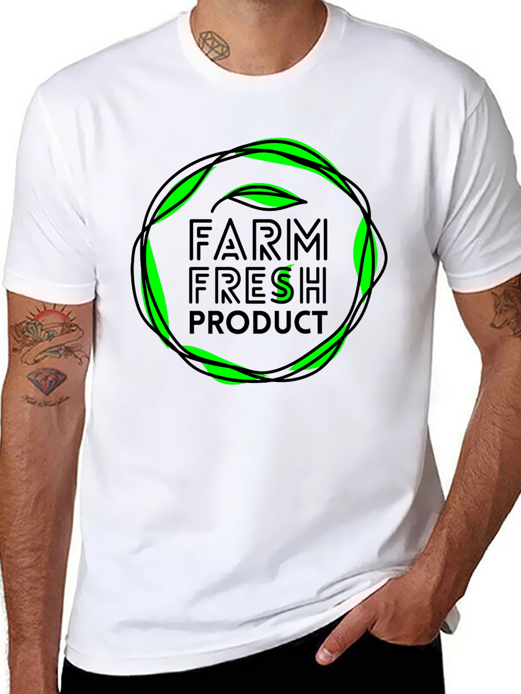 Farm Fresh Product T-Shirt - Green Design