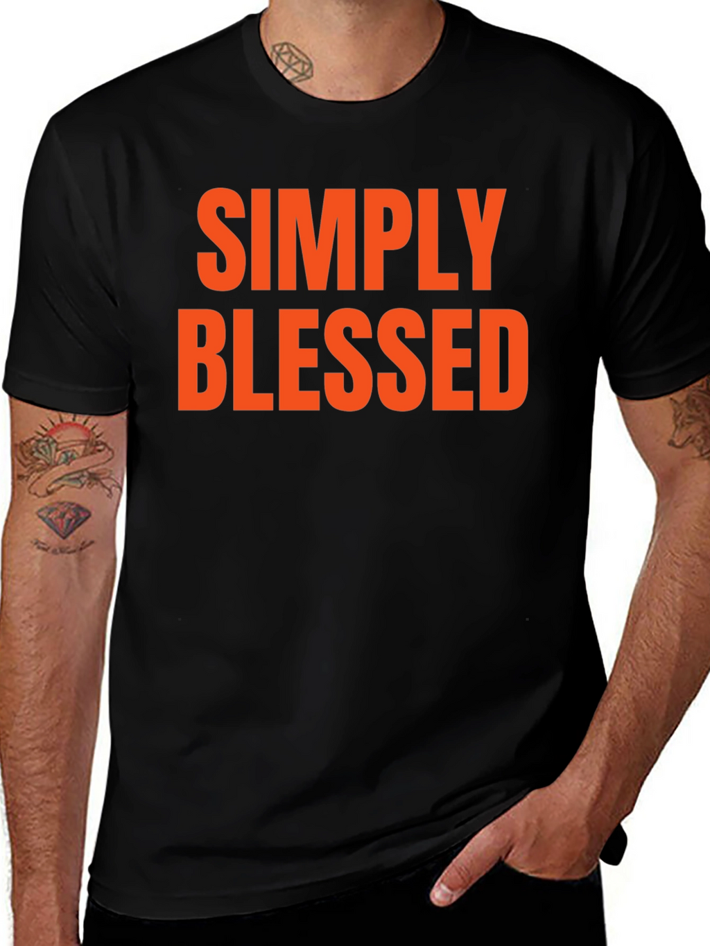 Simply Blessed Graphic Tee - Black T-Shirt