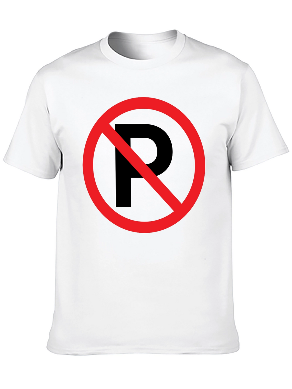 No Parking Symbol T-Shirt - Black Cotton Graphic Tee