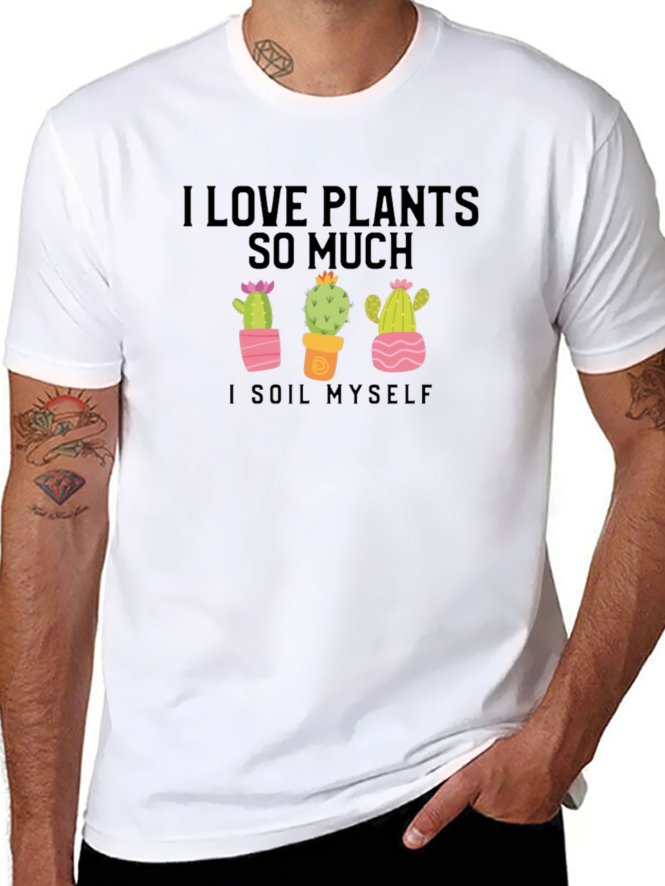 I Love Plants T-Shirt - Funny Cactus Lover Tee