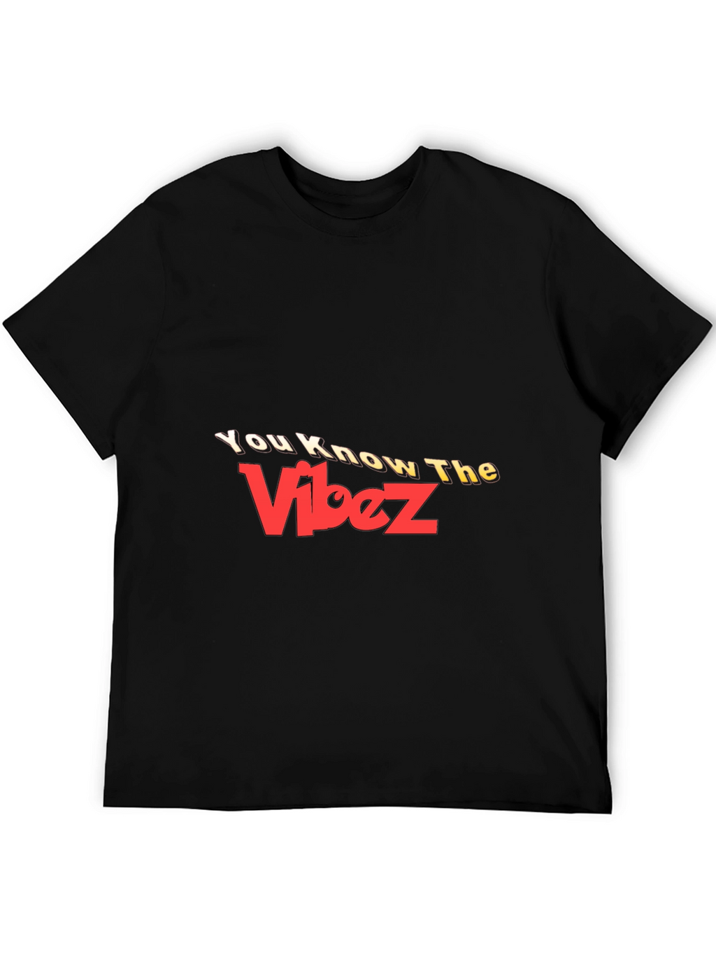 You Know The Vibez Black Graphic Tee