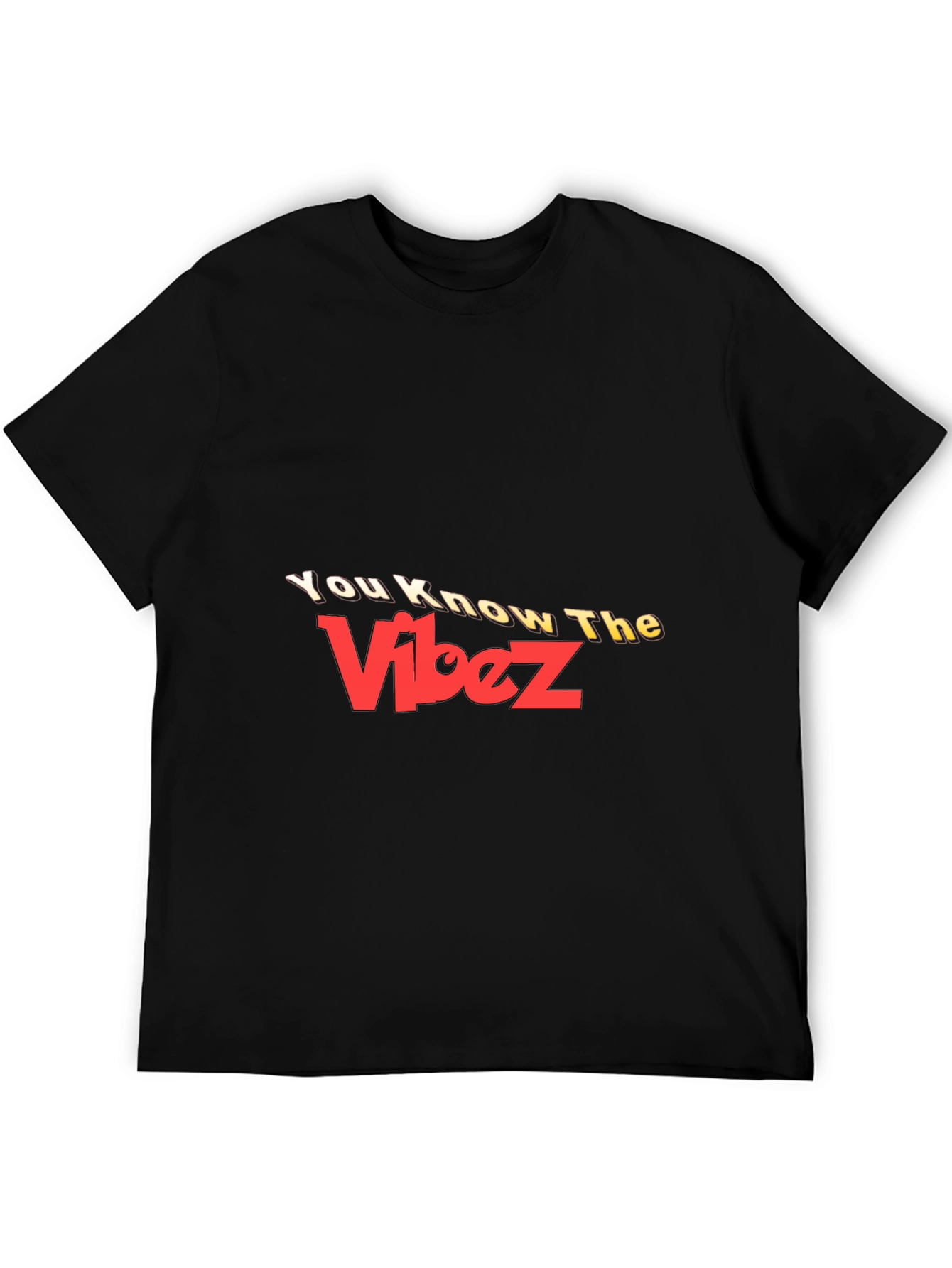 You Know The Vibez Black Graphic Tee