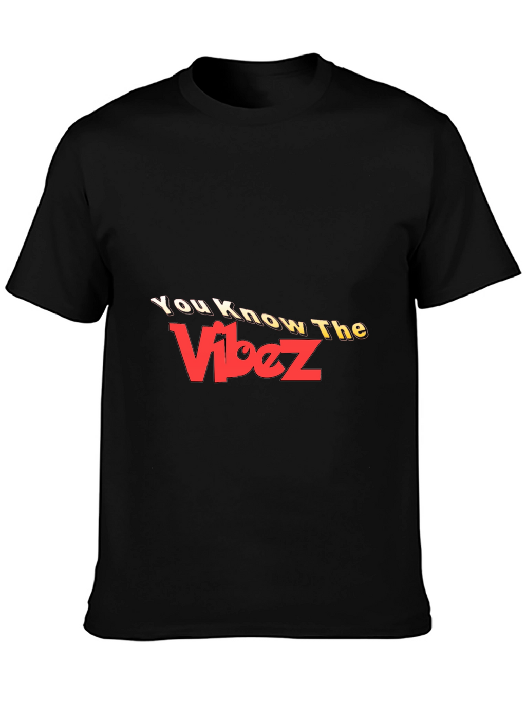 You Know The Vibez Black Graphic Tee