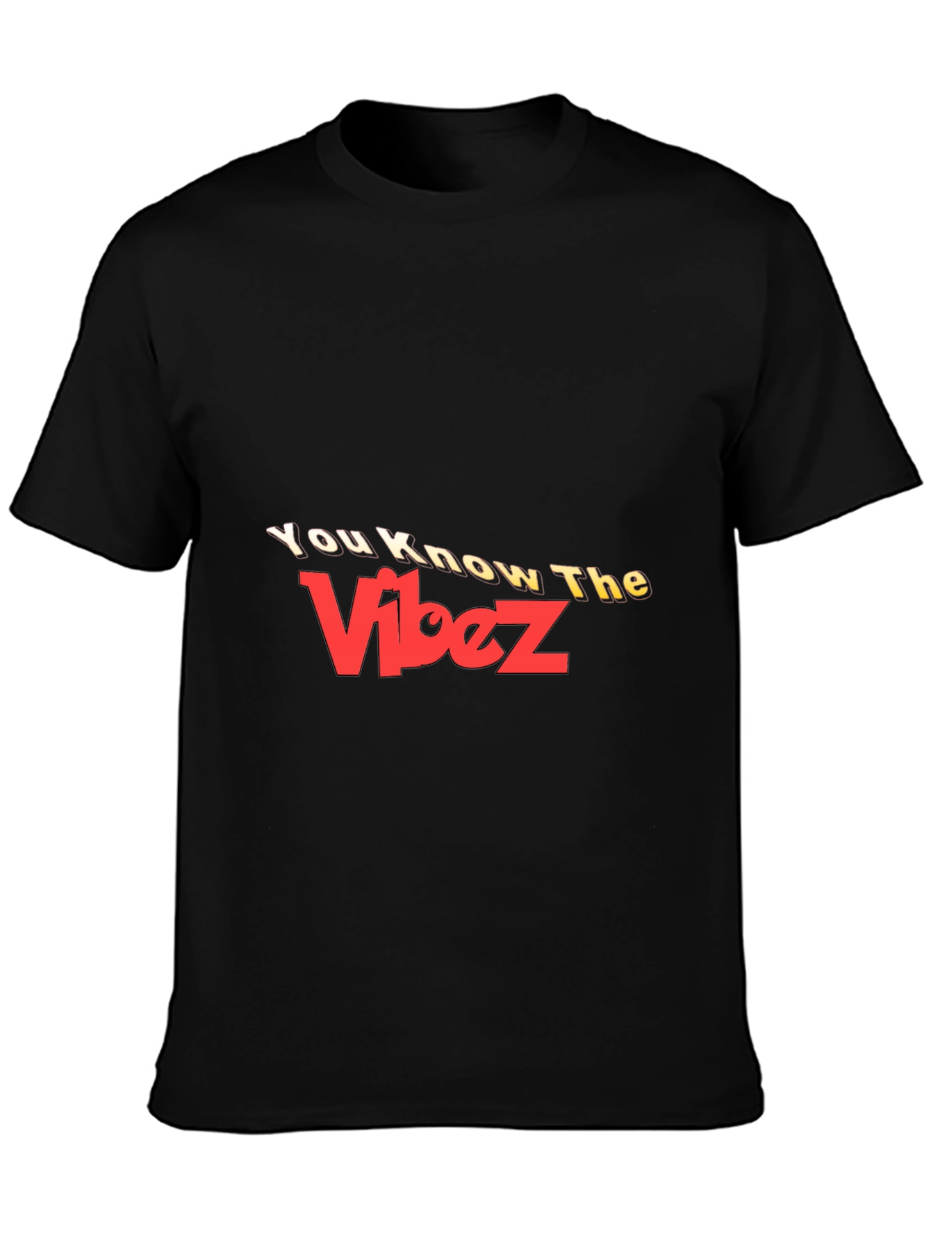 You Know The Vibez Black Graphic Tee