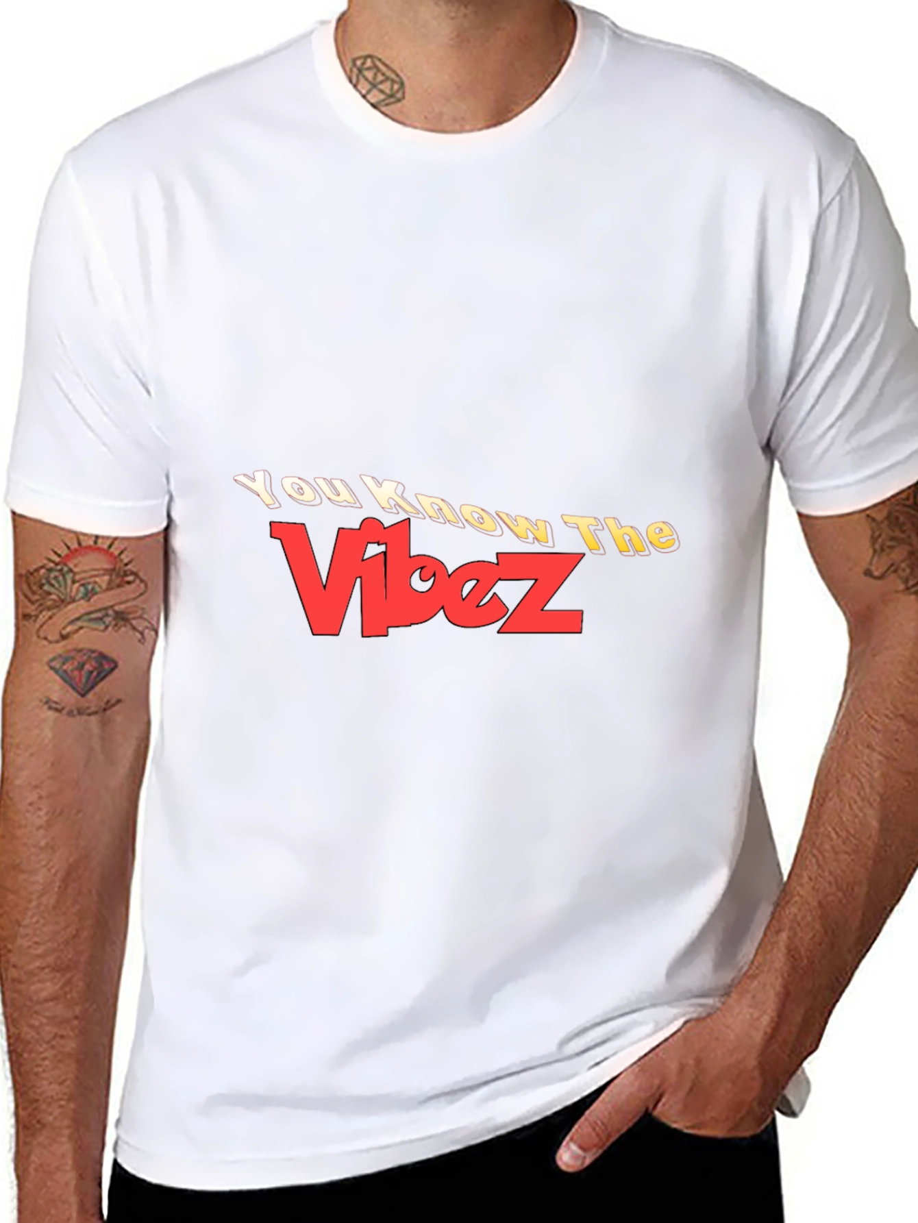 You Know The Vibez Black Graphic Tee
