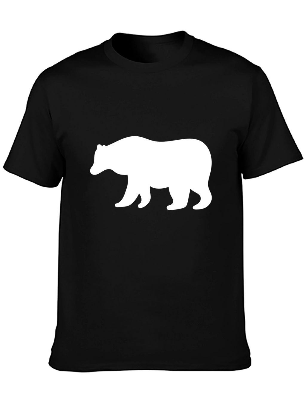 Bear Silhouette Graphic Tee - Black
