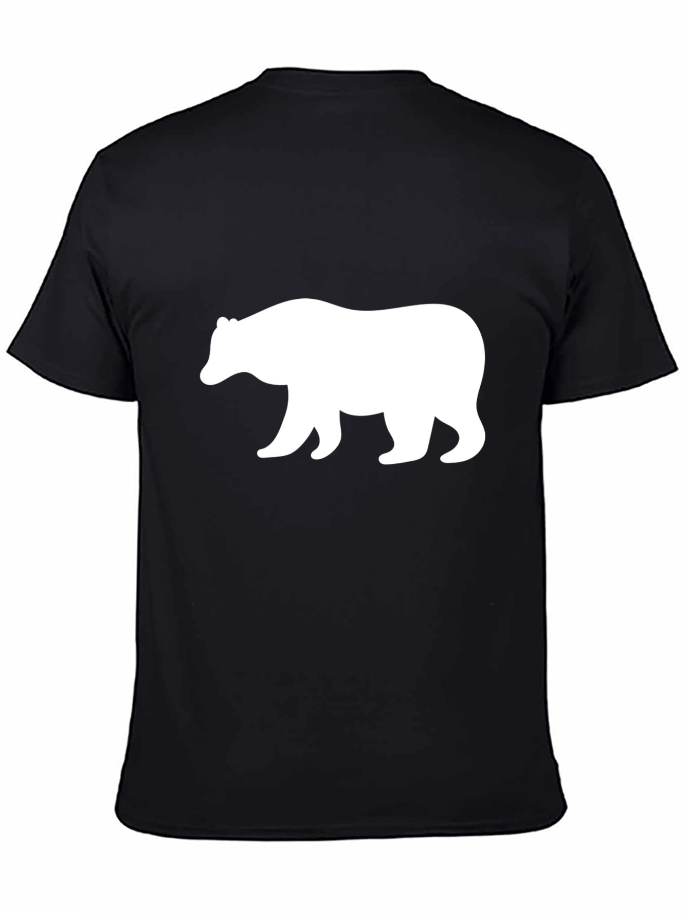 Bear Silhouette Graphic Tee - Black