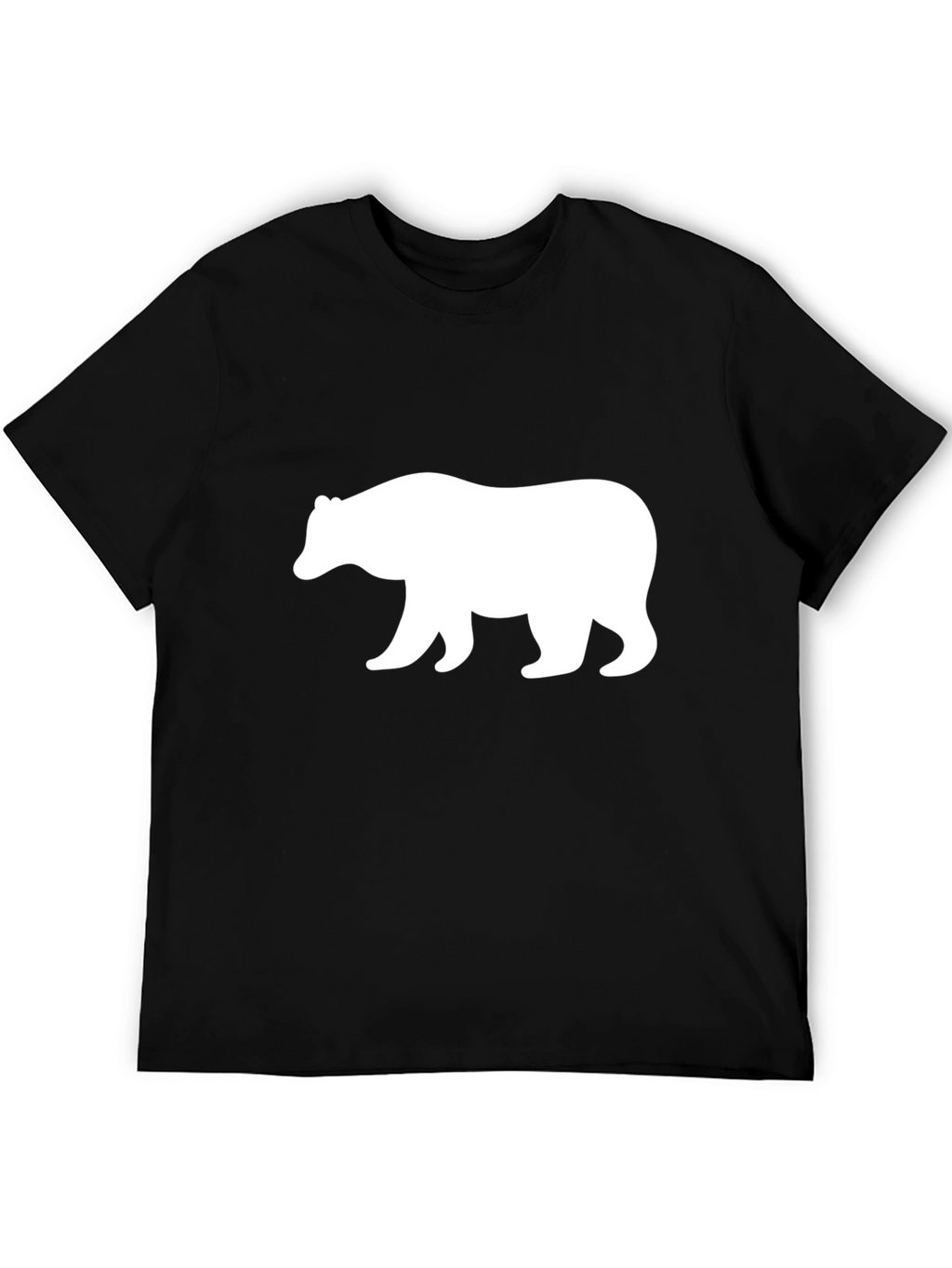 Bear Silhouette Graphic Tee - Black