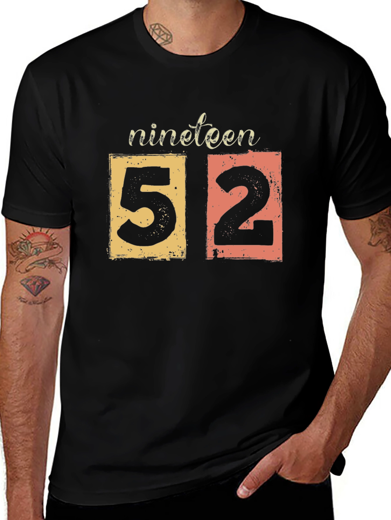 Nineteen 52 Black Graphic Tee