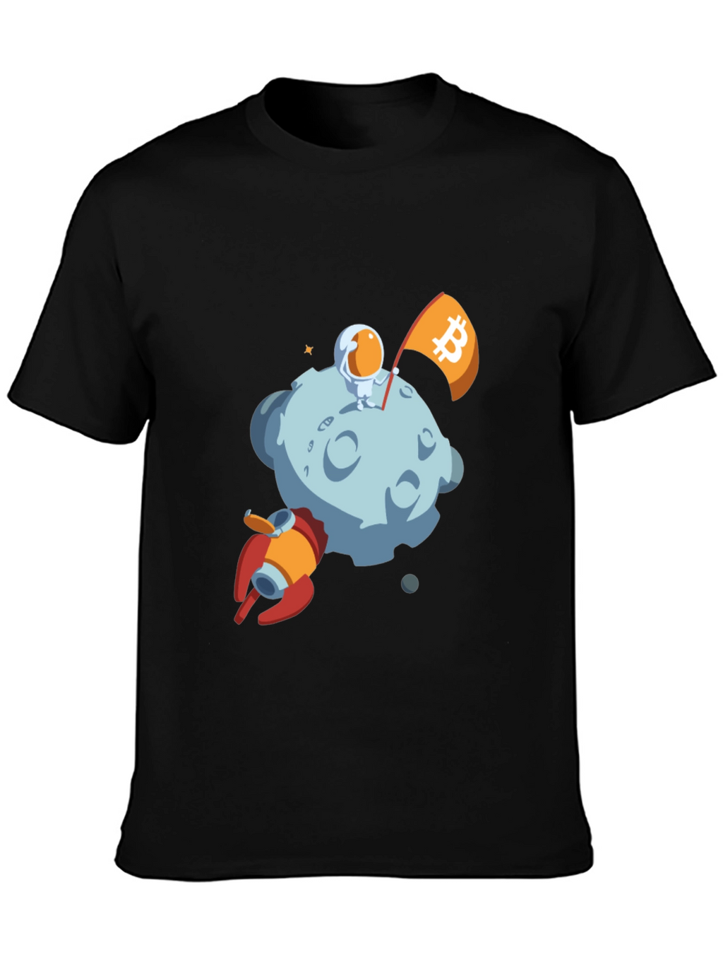 Bitcoin Astronaut Moon Landing T-Shirt
