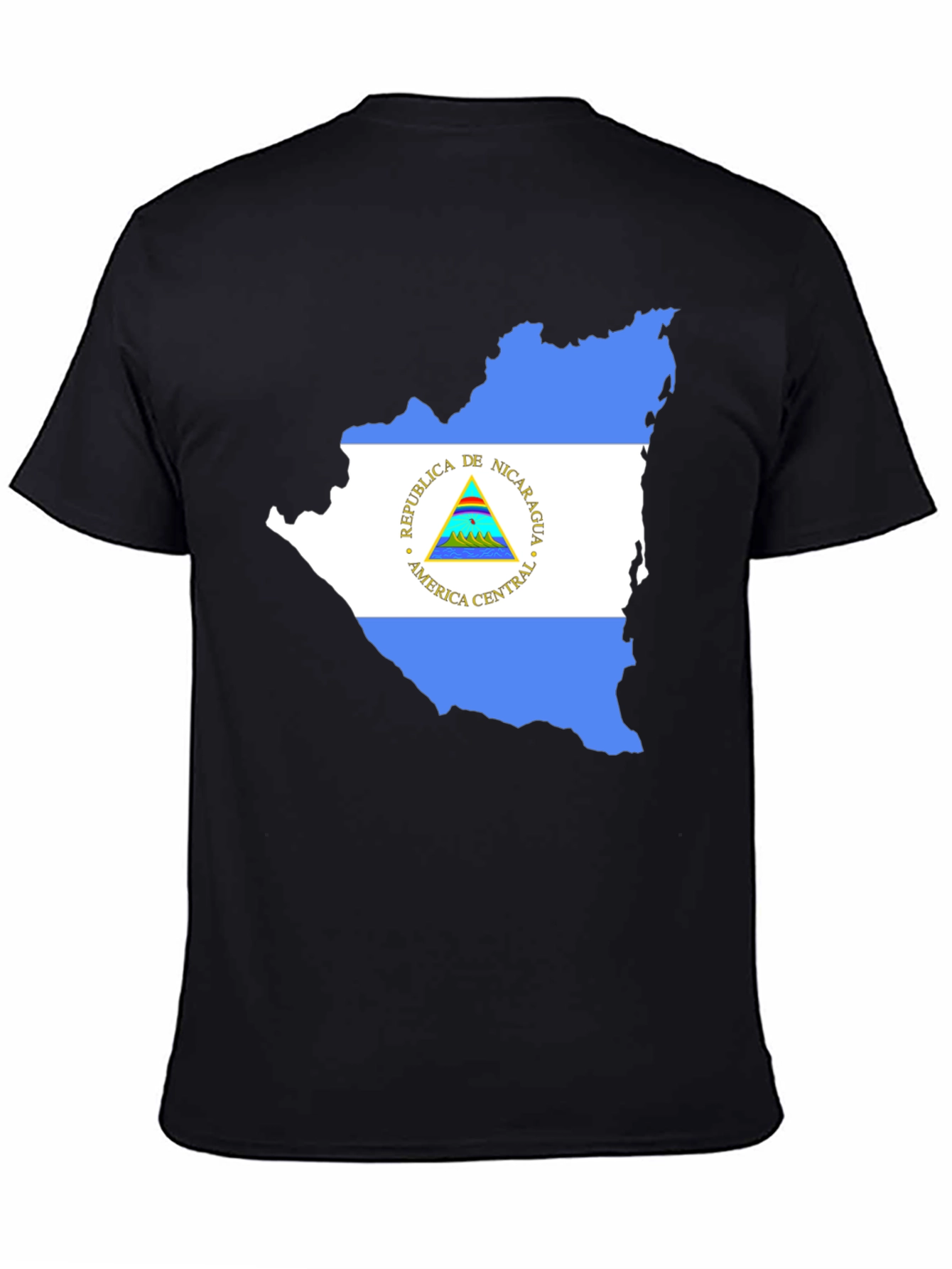 Nicaragua Flag Map Graphic T-Shirt