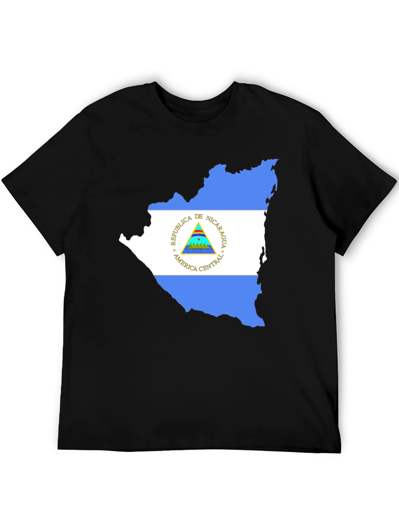 Nicaragua Flag Map Graphic T-Shirt