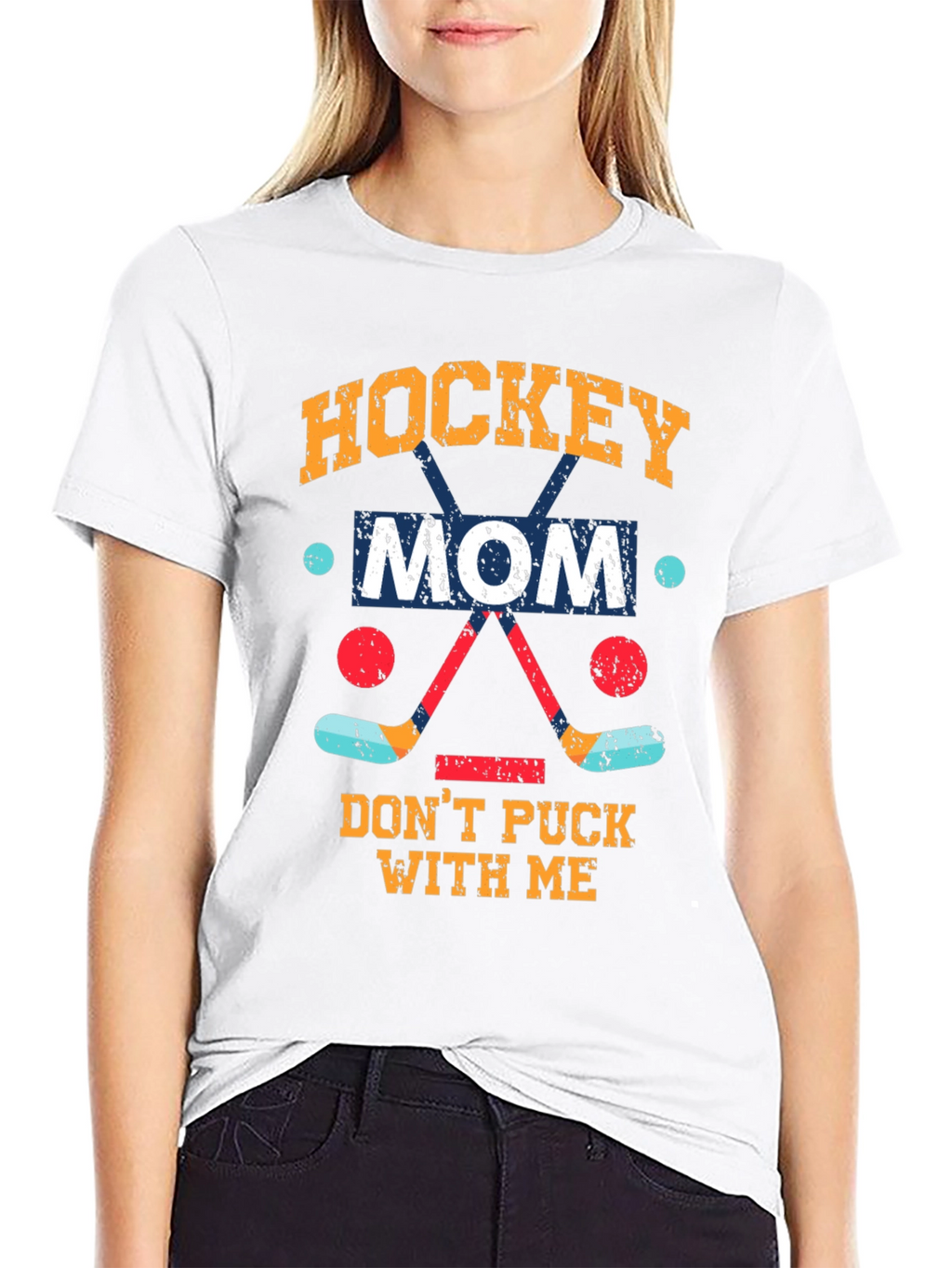 Hockey Mom Graphic T-Shirt - Dont Puck With Me